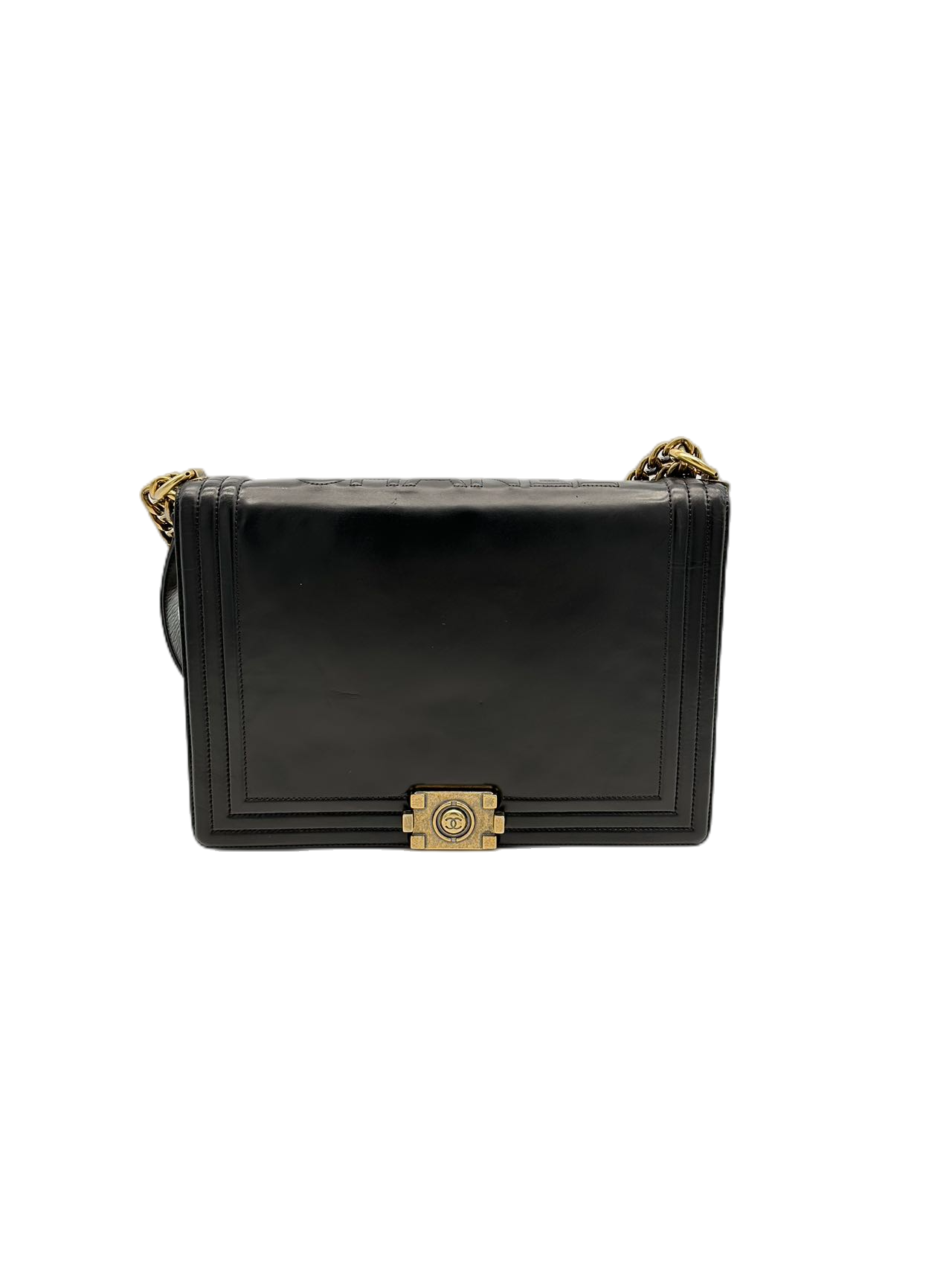 Preloved Chanel Black XL Boy Bag Shoulder Bag