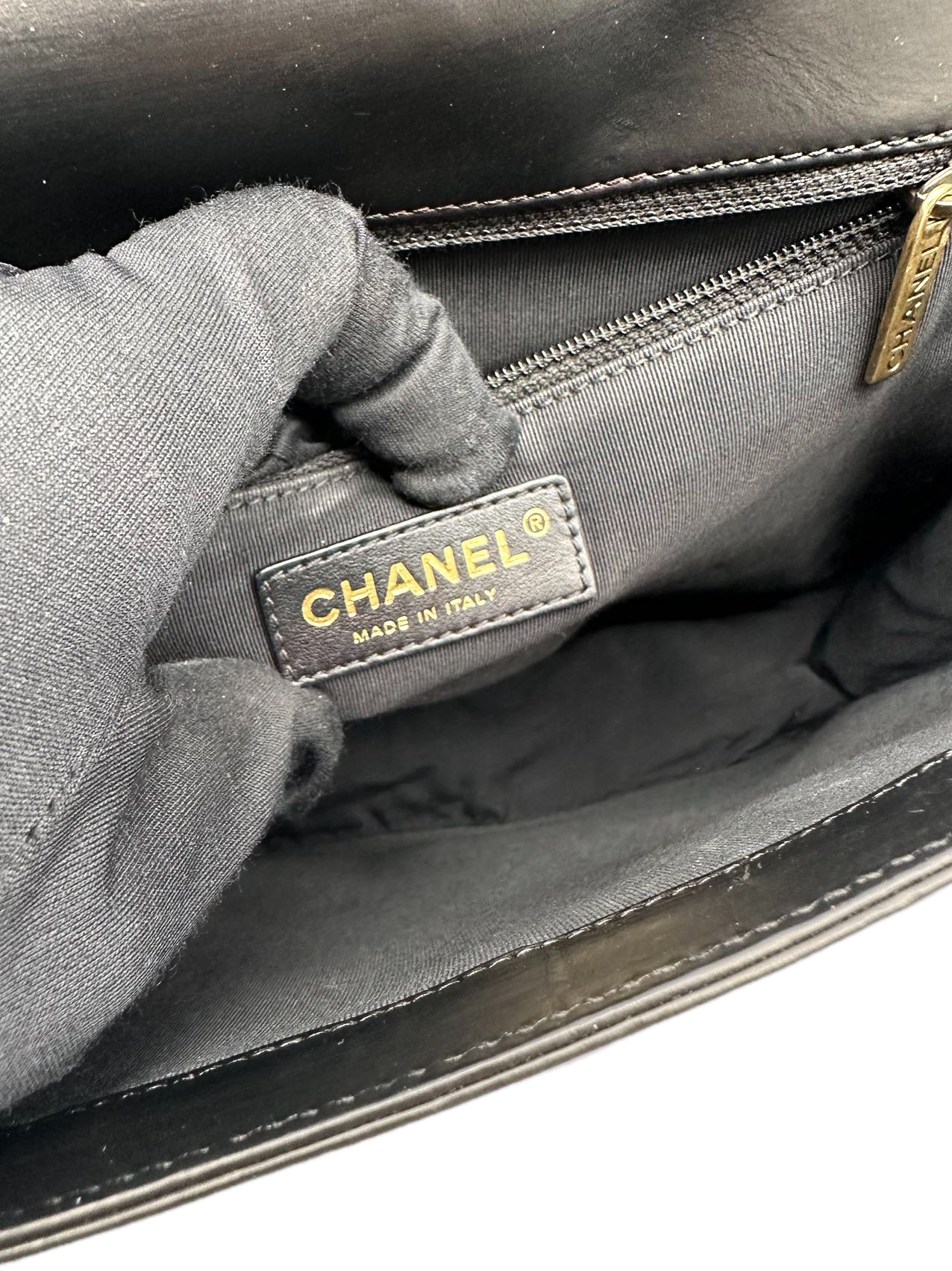 Preloved Chanel Black XL Boy Bag Shoulder Bag