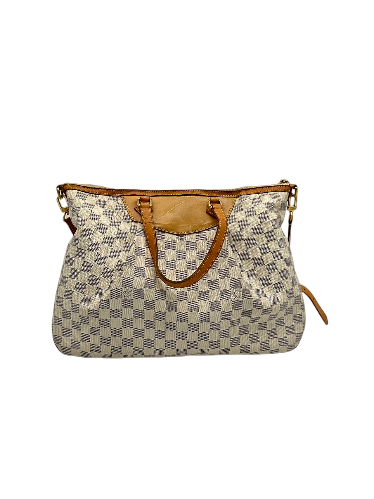 Preloved Louis Vuitton Damier Azur Siracusa GM Shoulder Bag