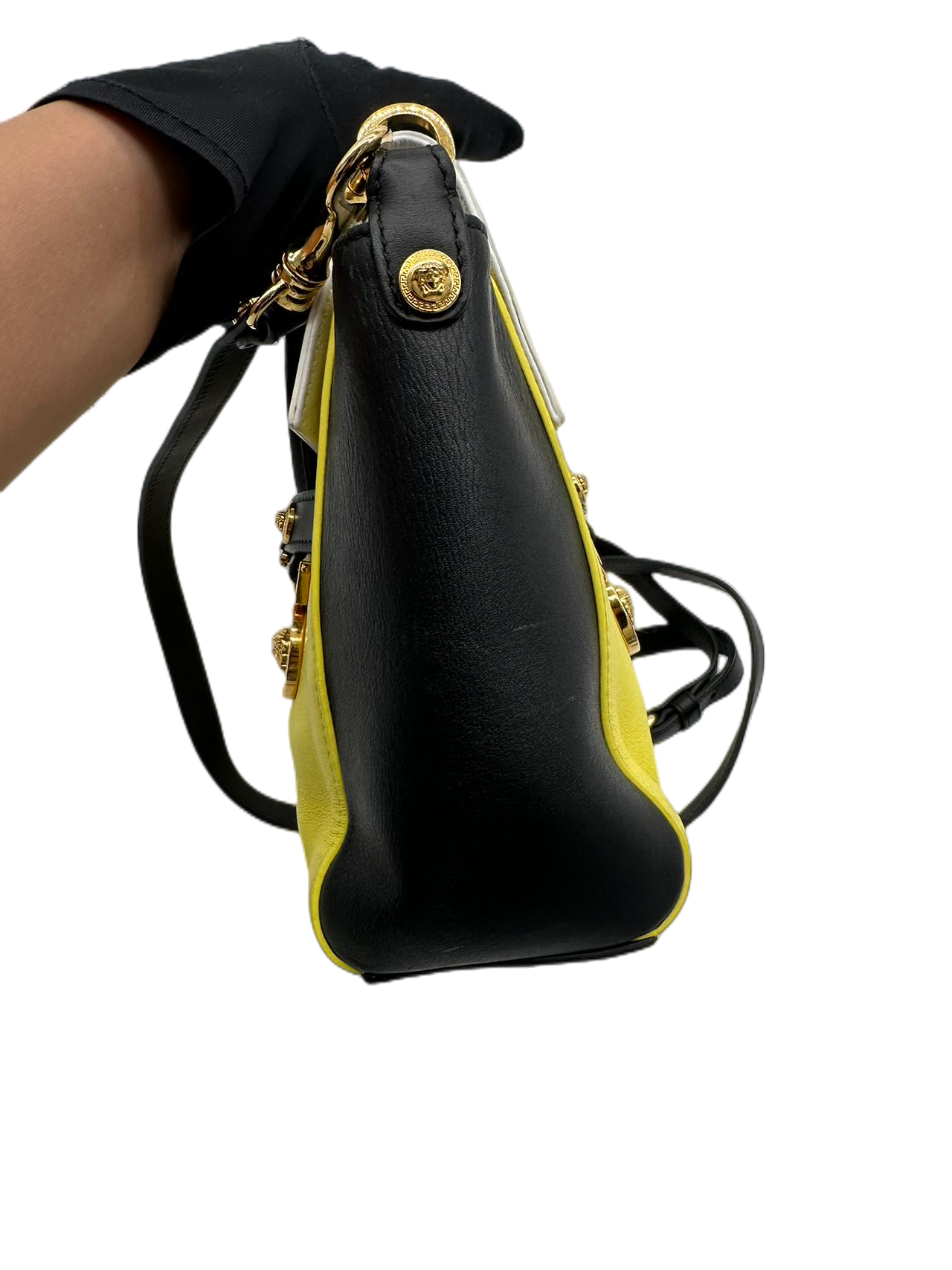 Versace Tri-Color Leather Shoulder Bag Crossbody