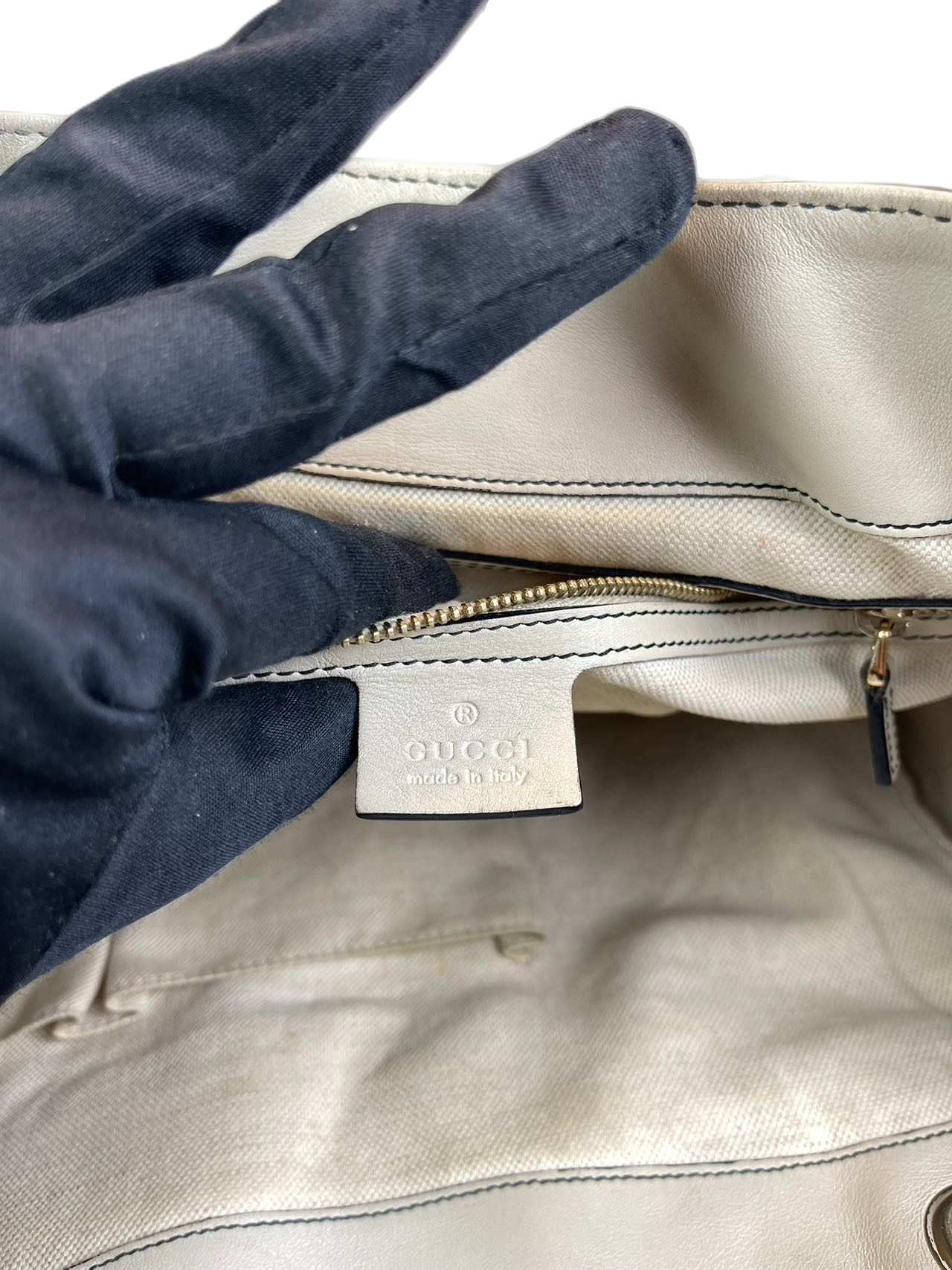Preloved Gucci GG Logo Printed Shoulder Chain Bag Totes