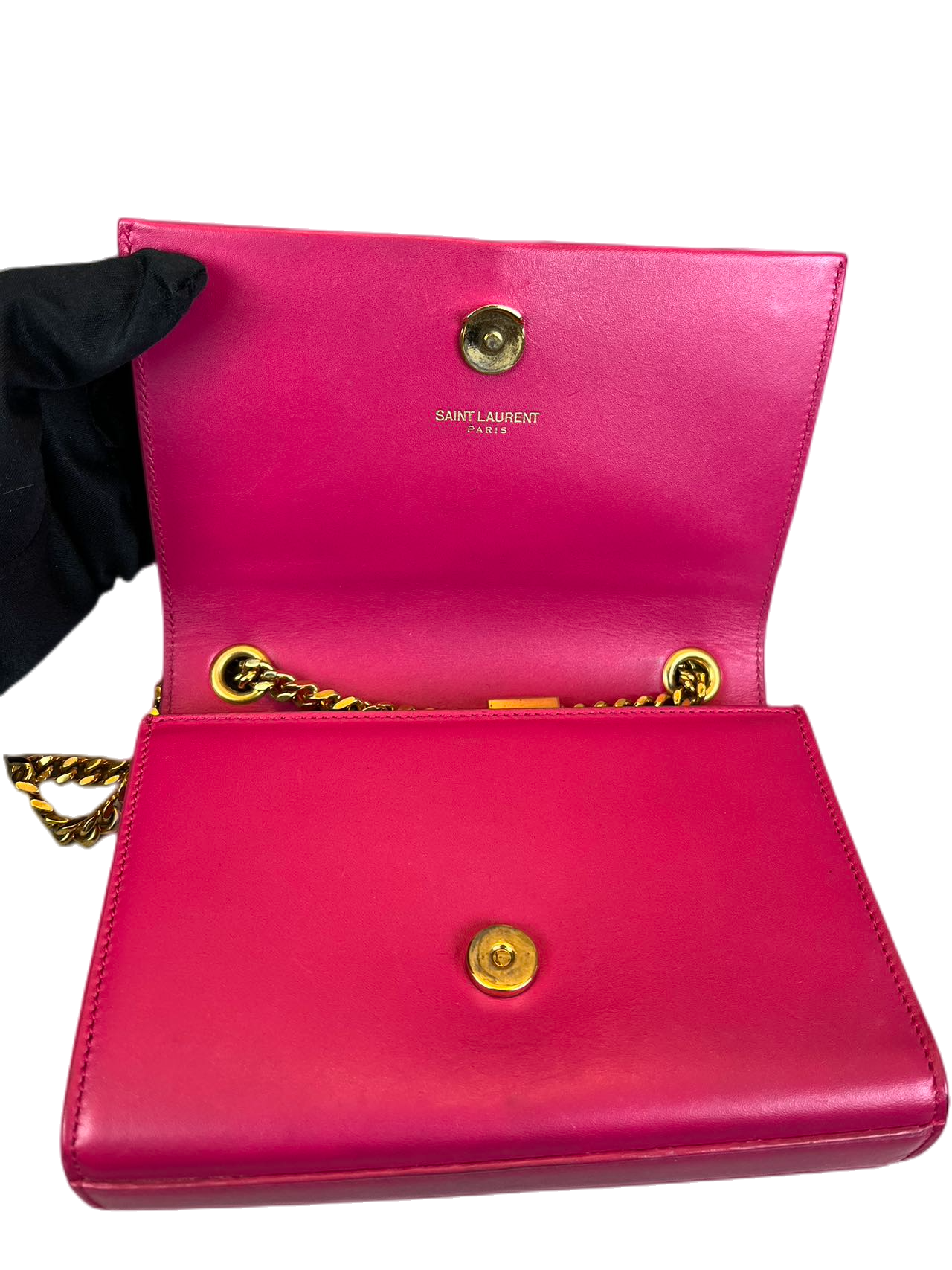Yves Saint Laurent Pink Leather Small Kate Chain Shoulder Bag