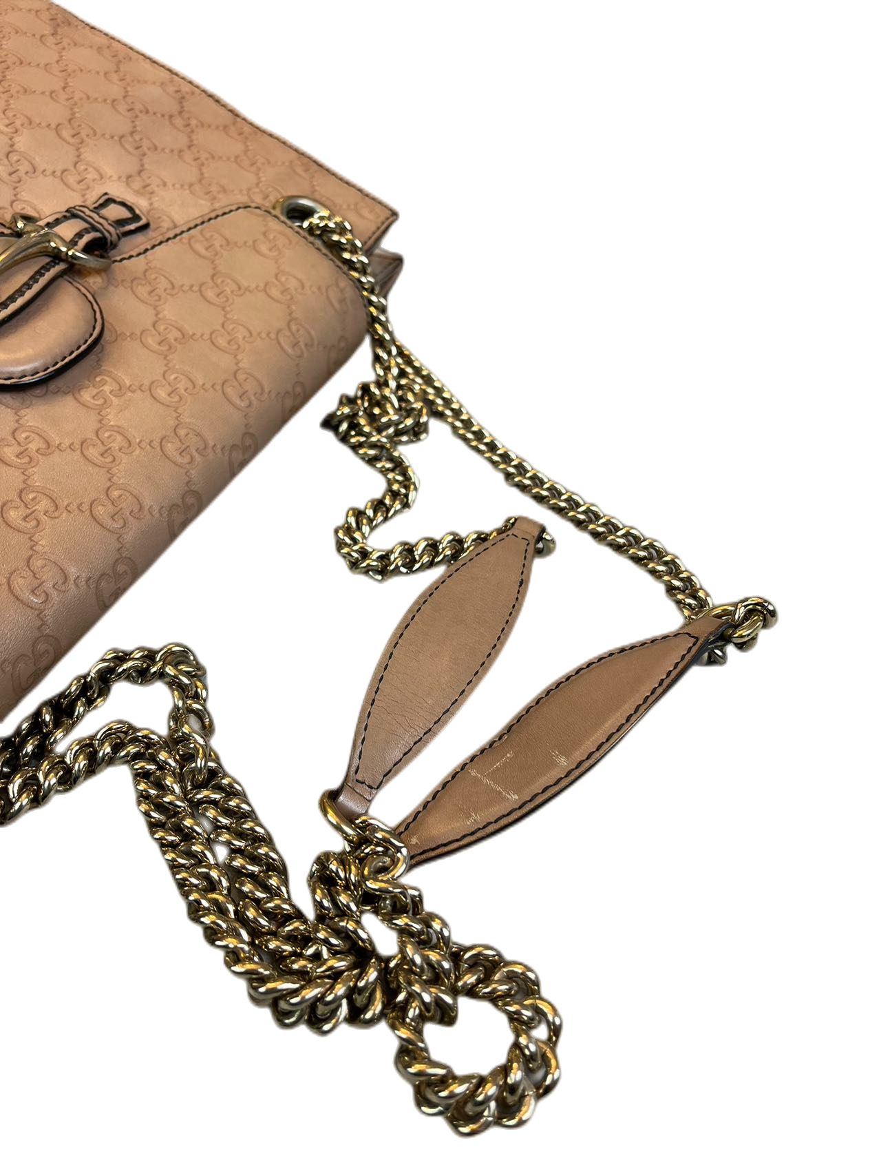 Preloved Gucci GG Logo Printed Large Emily Chain Shoulder Bag