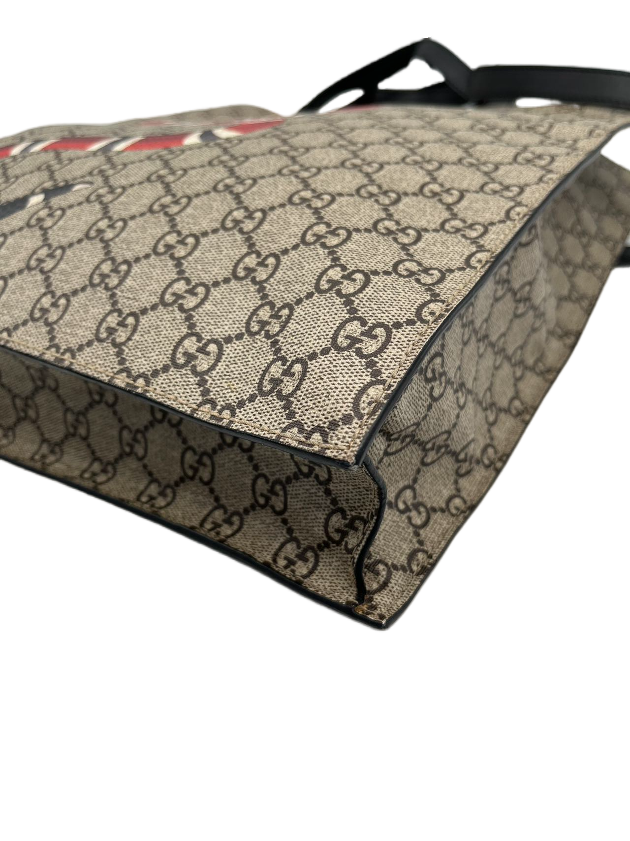 Preloved Gucci GG Logo Supreme Snake Logo Shoulder Bag Totes