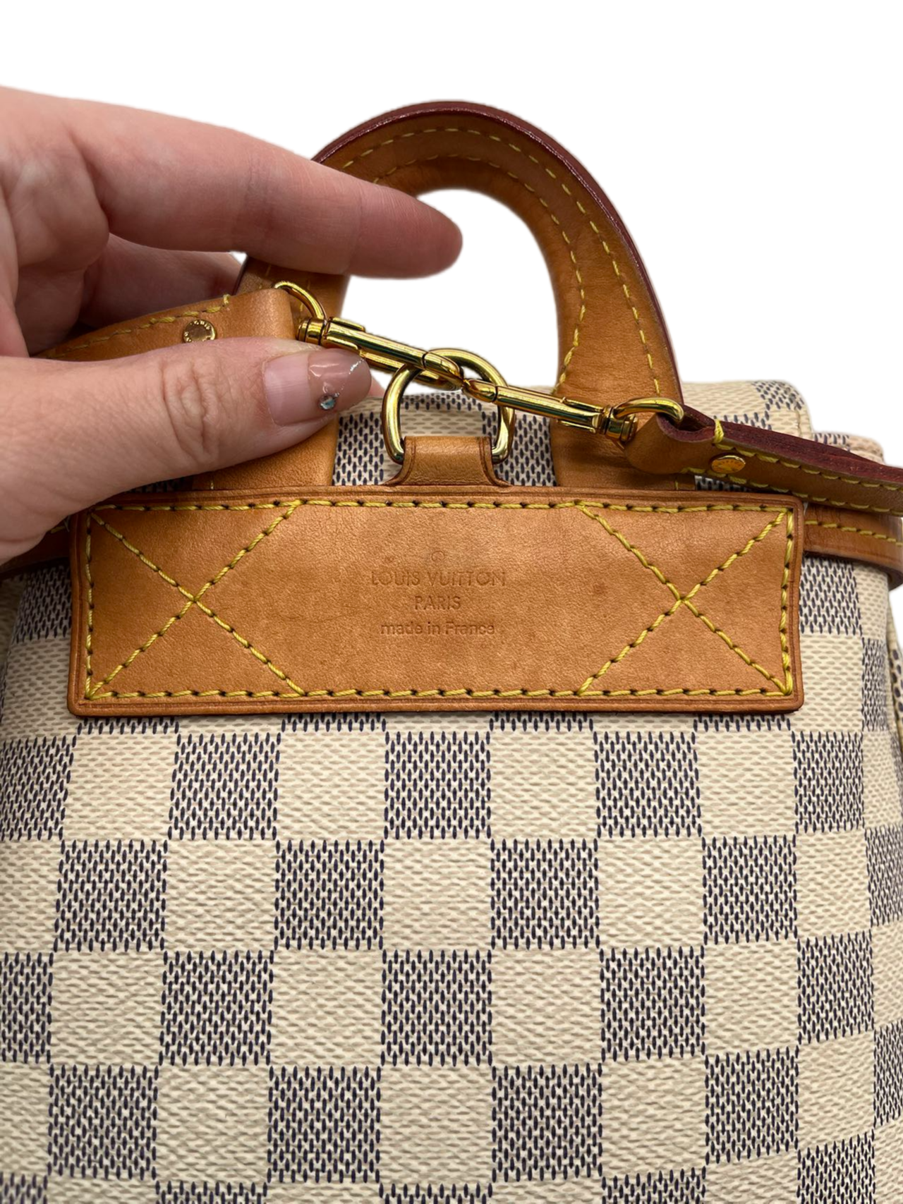 Preloved Louis Vuitton Damier Azur Sperone BB Backpackv