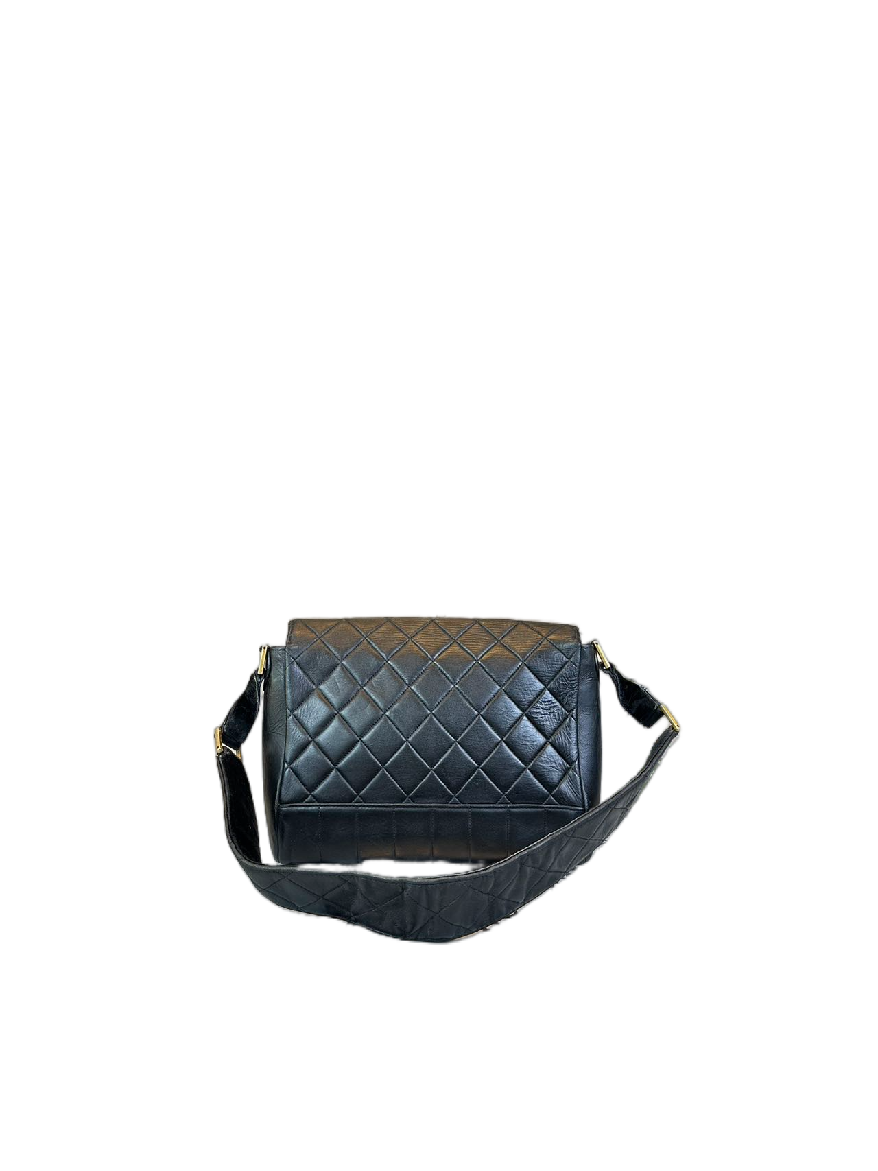 Preloved Chanel Black Lambskin Vintage Shoulder Bag