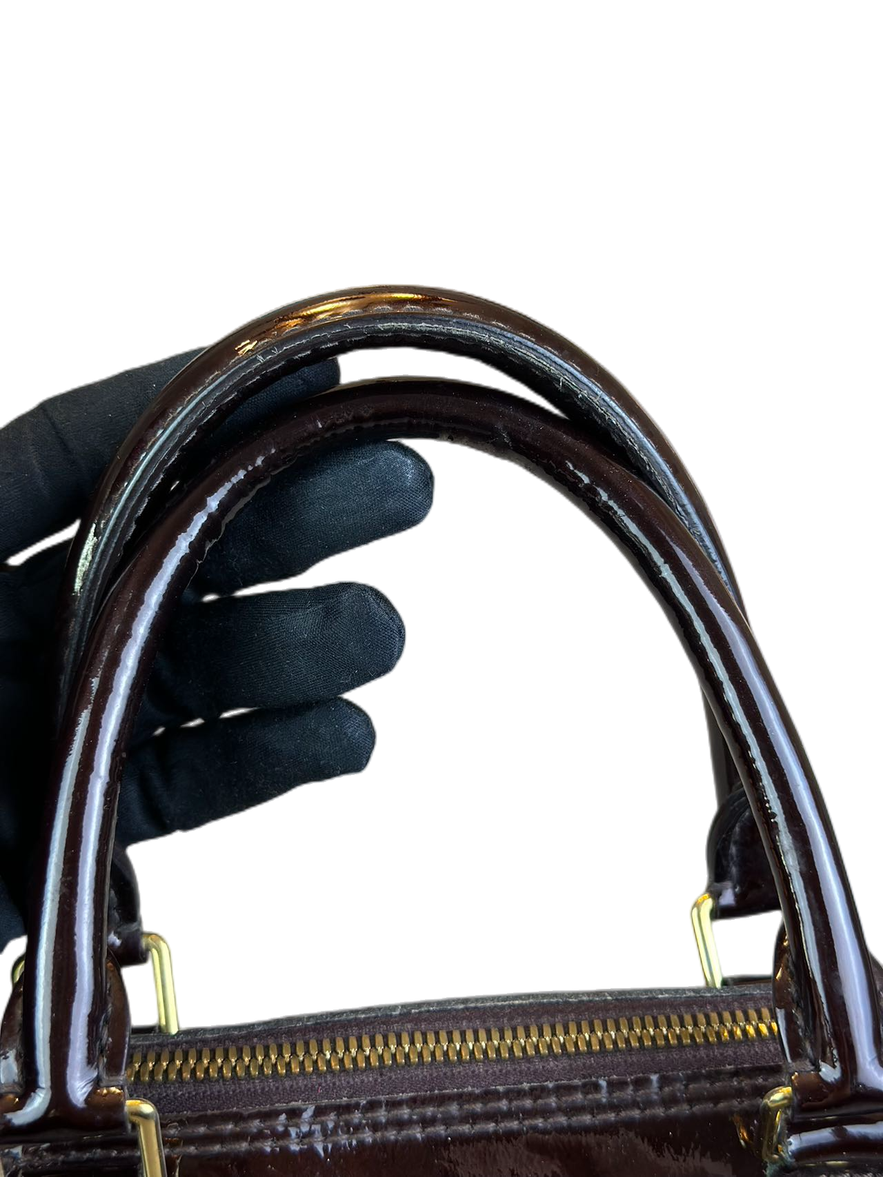 Preloved Louis Vuitton Patent leather Alma GM Satchel