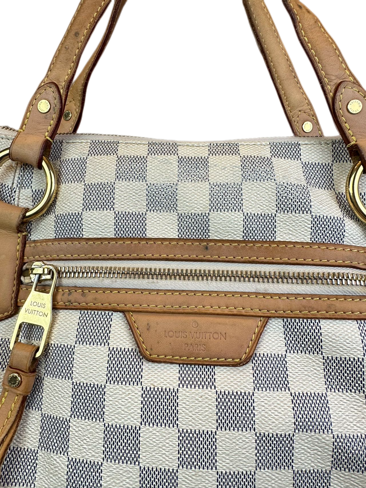 Preloved Louis Vuitton Damier Azur Evora Shoulder Bag