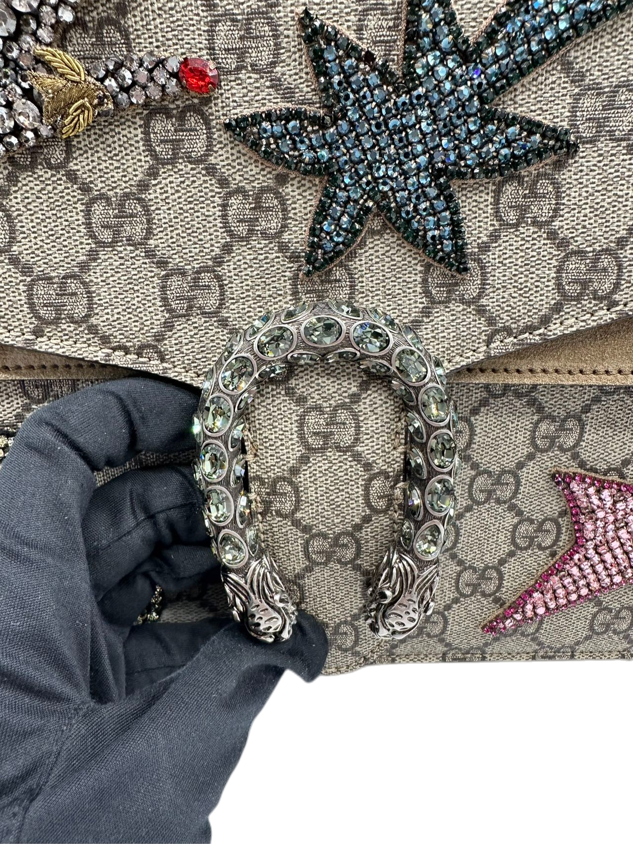 Preloved Gucci GG Logo Supreme Large Dionysus Shoulder Bag