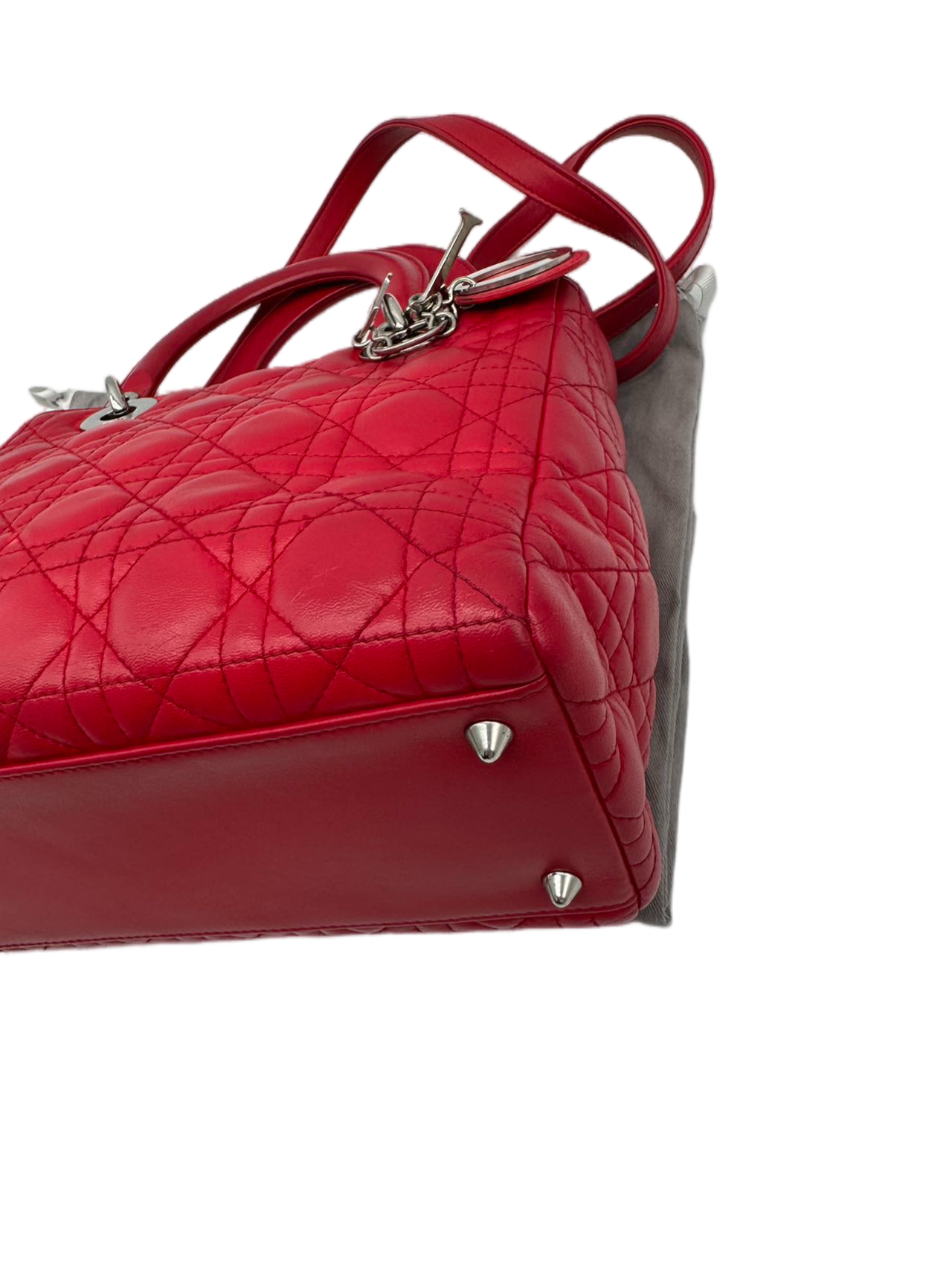 Preloved Christian Dior Lambskin Medium Lady Dior Shoulder Bag