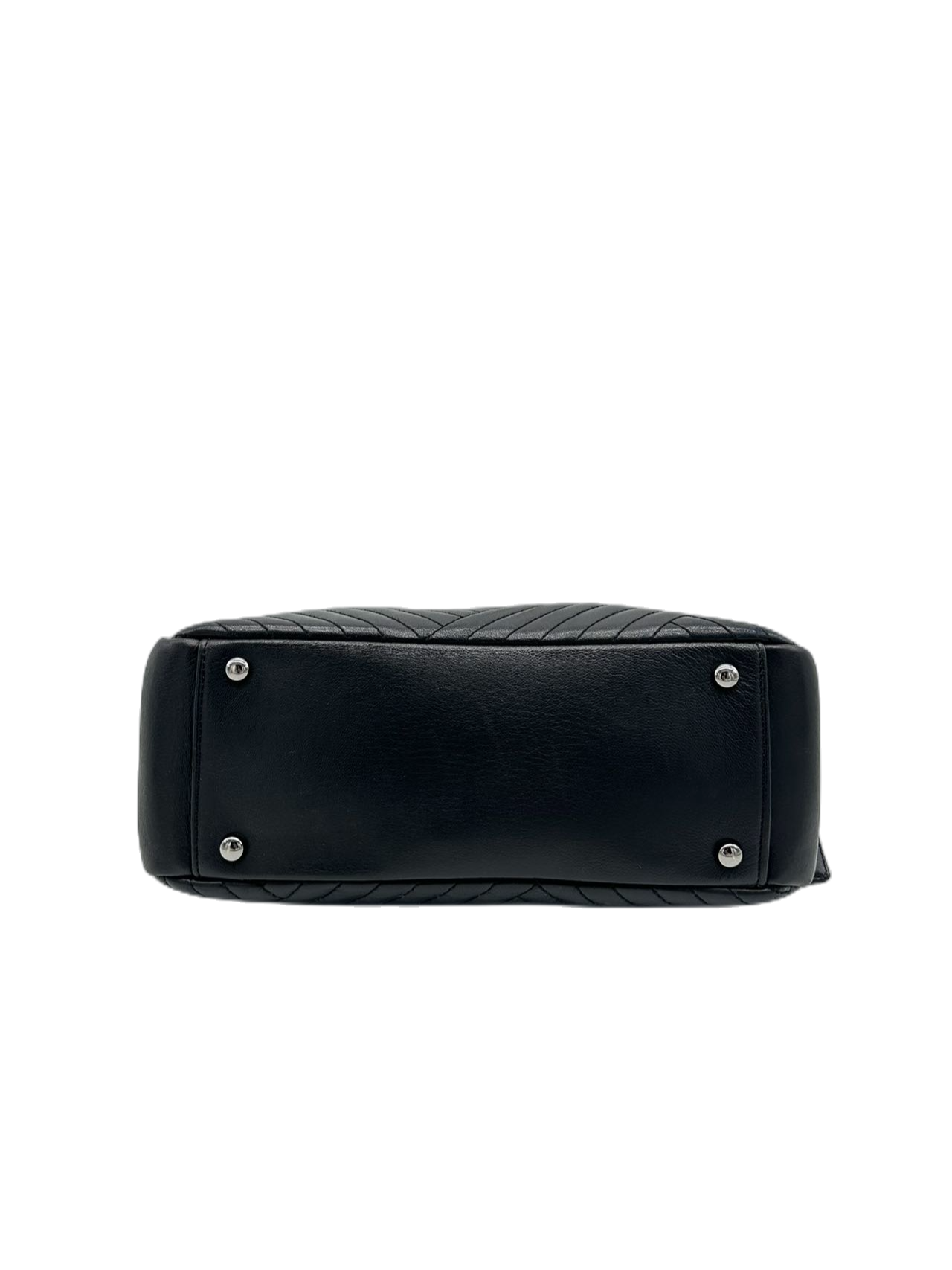 Preloved Chanel Black Leather Boy Bag Shoulder Bag