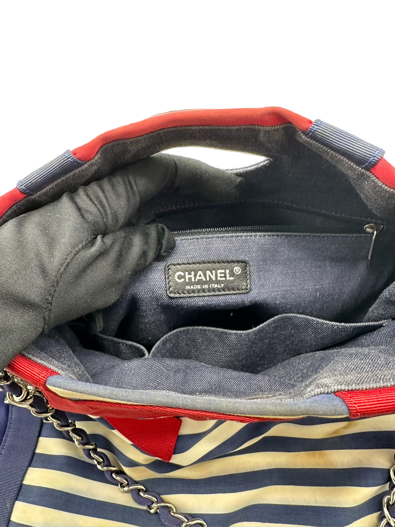 Preloved Chanel C Logo Large Totes Shoulder Bag
