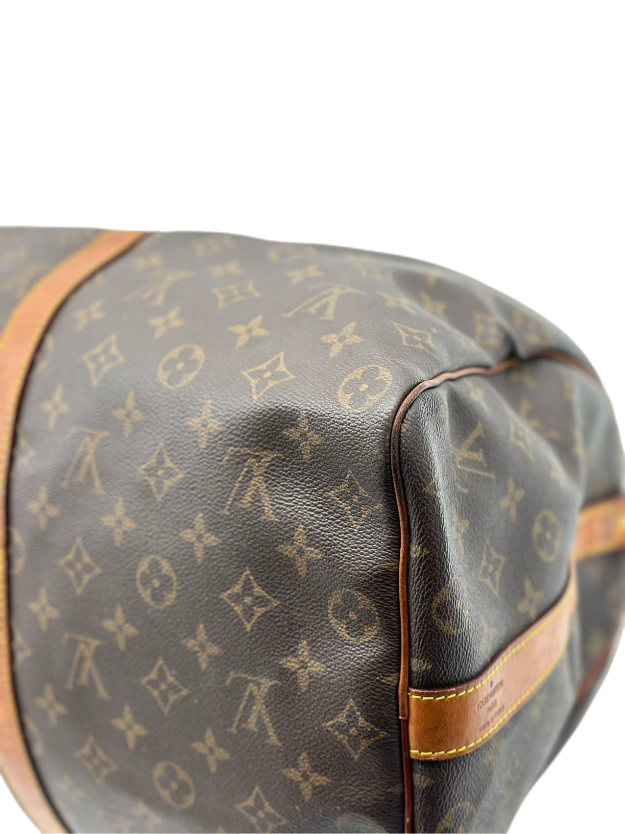 Preloved Louis Vuitton Monogram Keepall Bandouilere 50 Travel Bag