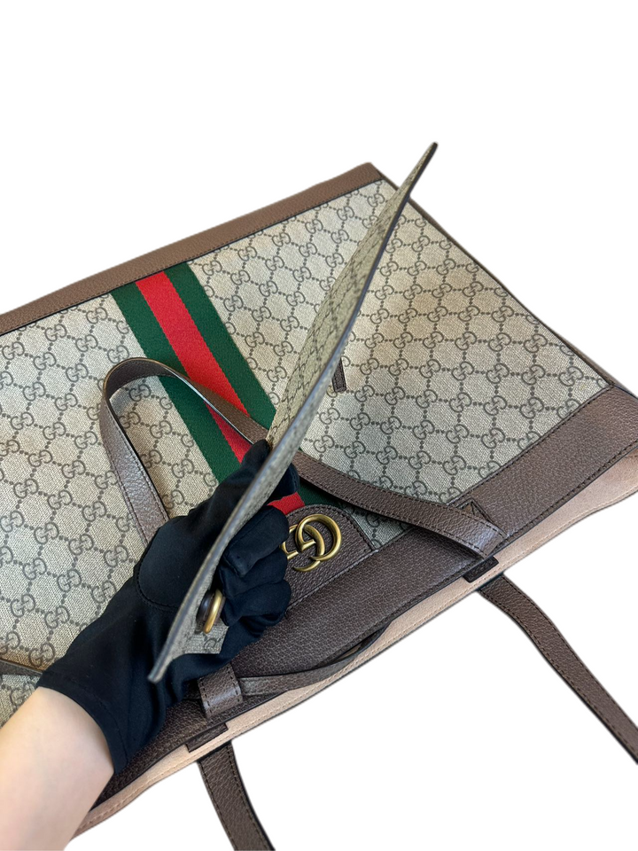 Preloved Gucci GG Logo Supreme Ophidia Large Totes With Pouch