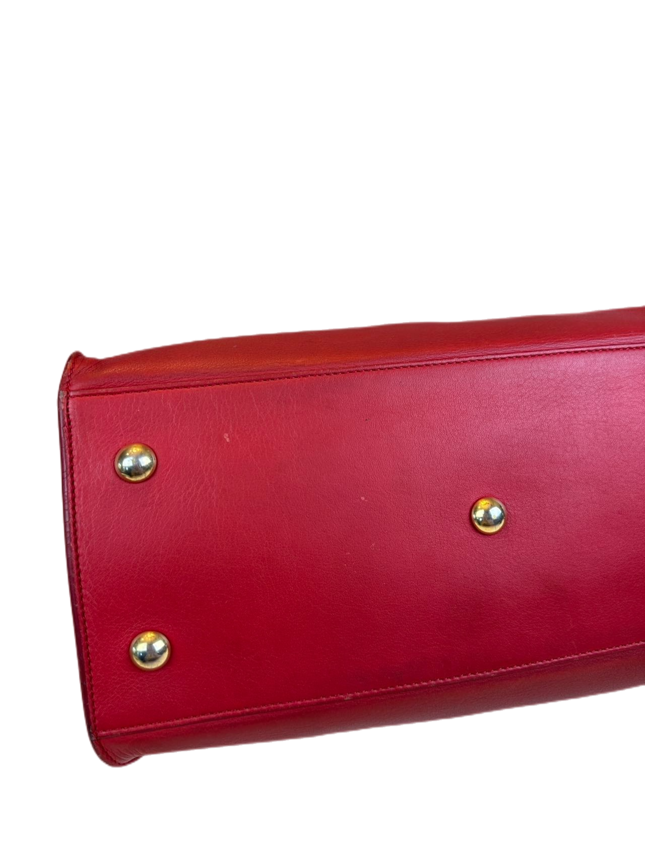 Preloved Saint Laurent Y Logo Chyc Red Leather Shoulder Bag