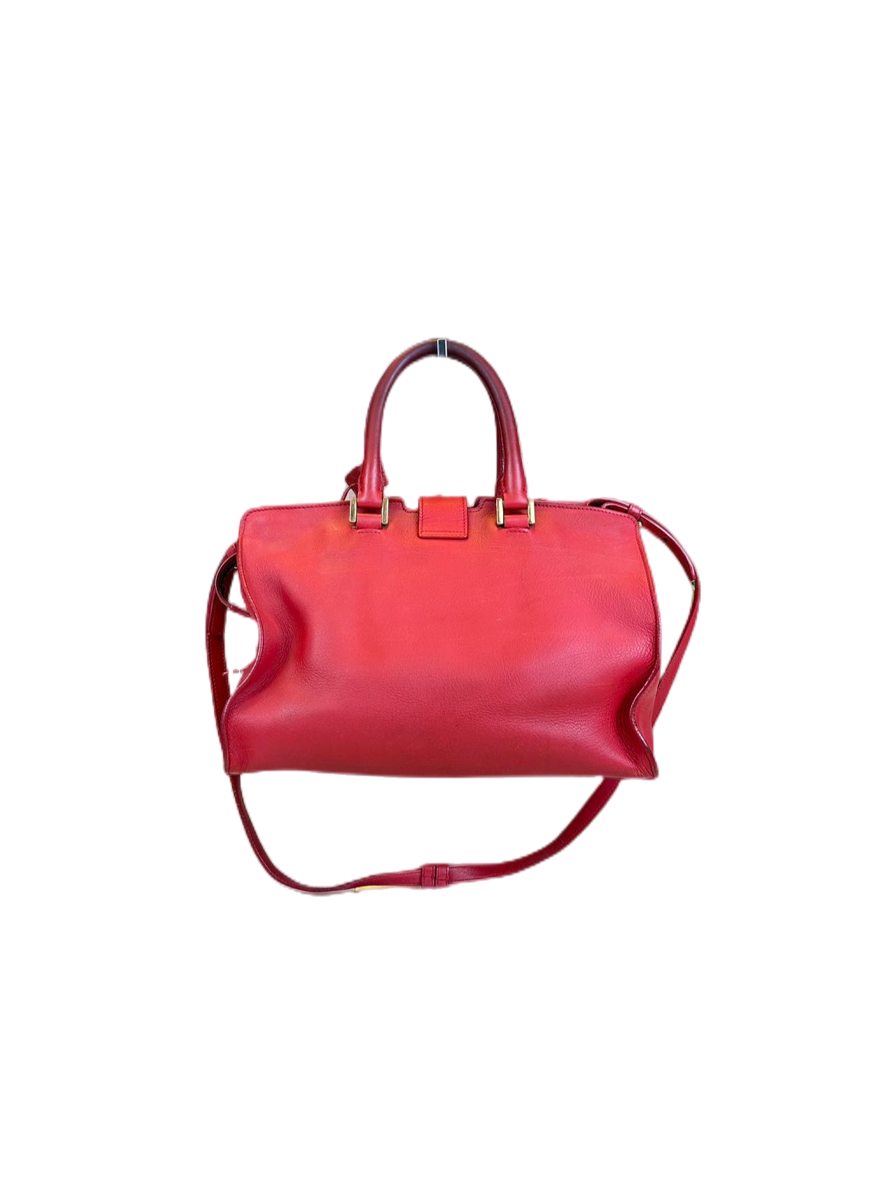 Preloved Saint Laurent Y Logo Chyc Red Leather Shoulder Bag