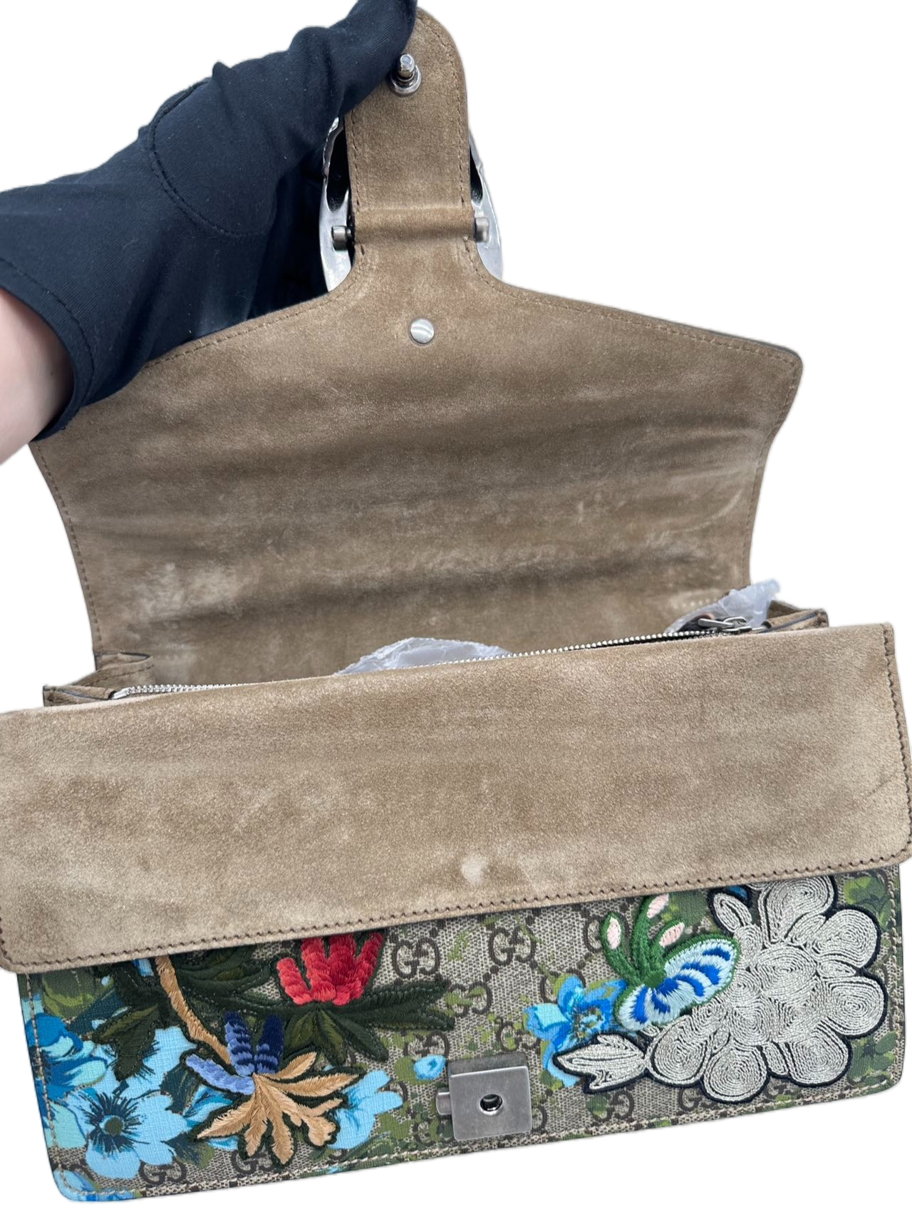 Preloved Gucci GG Logo Printed Medium Dionysus Shoulder Bag