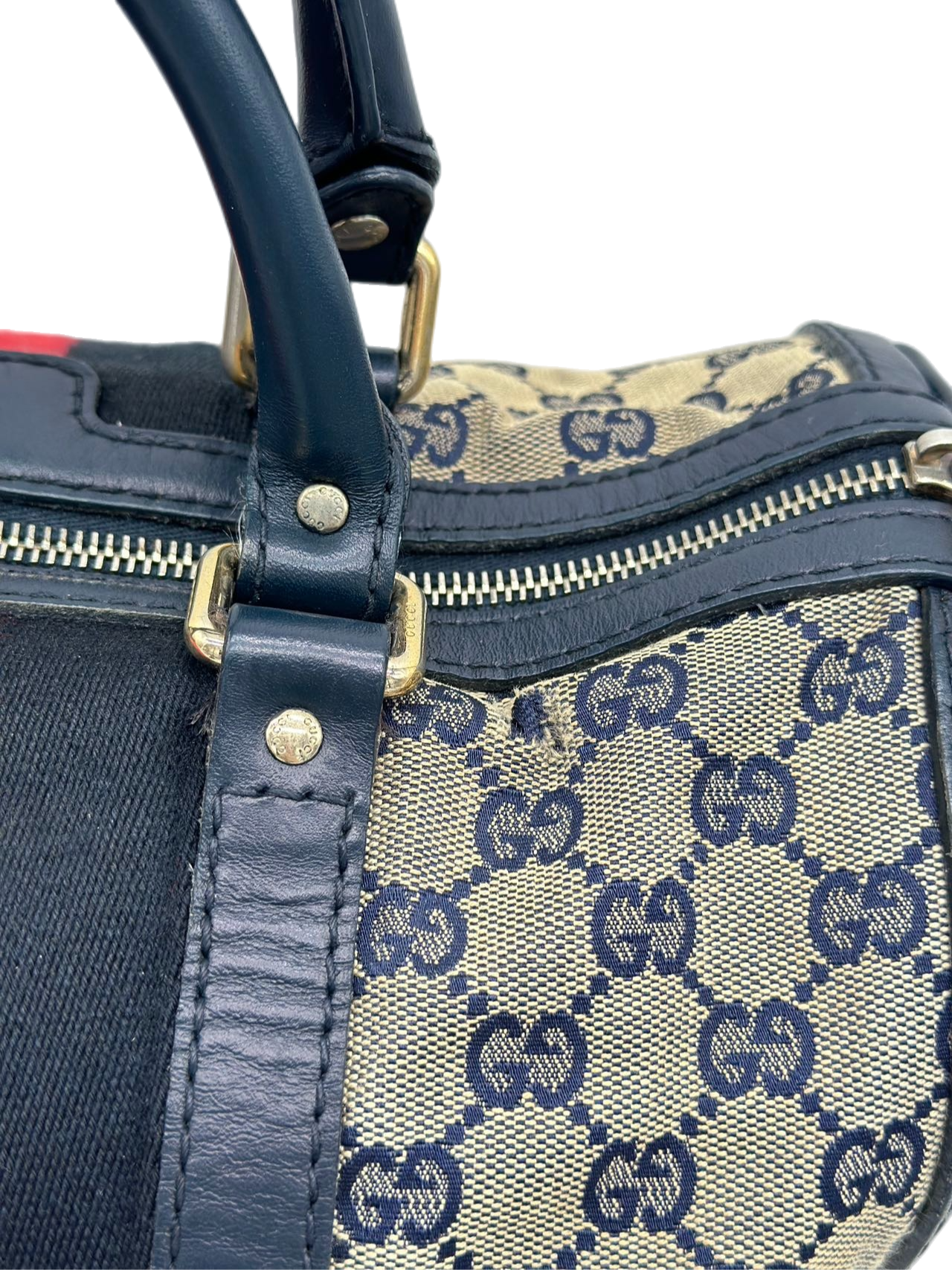 Preloved Gucci GG Logo Supreme Boston Bag Crossbody