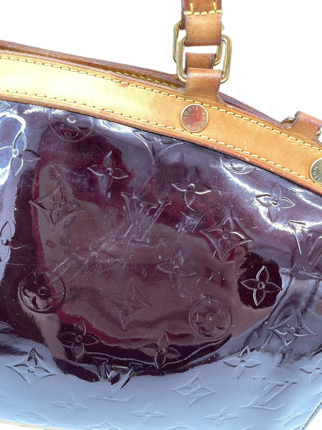 Preloved Louis Vuitton Patent Leather Brea Satchel
