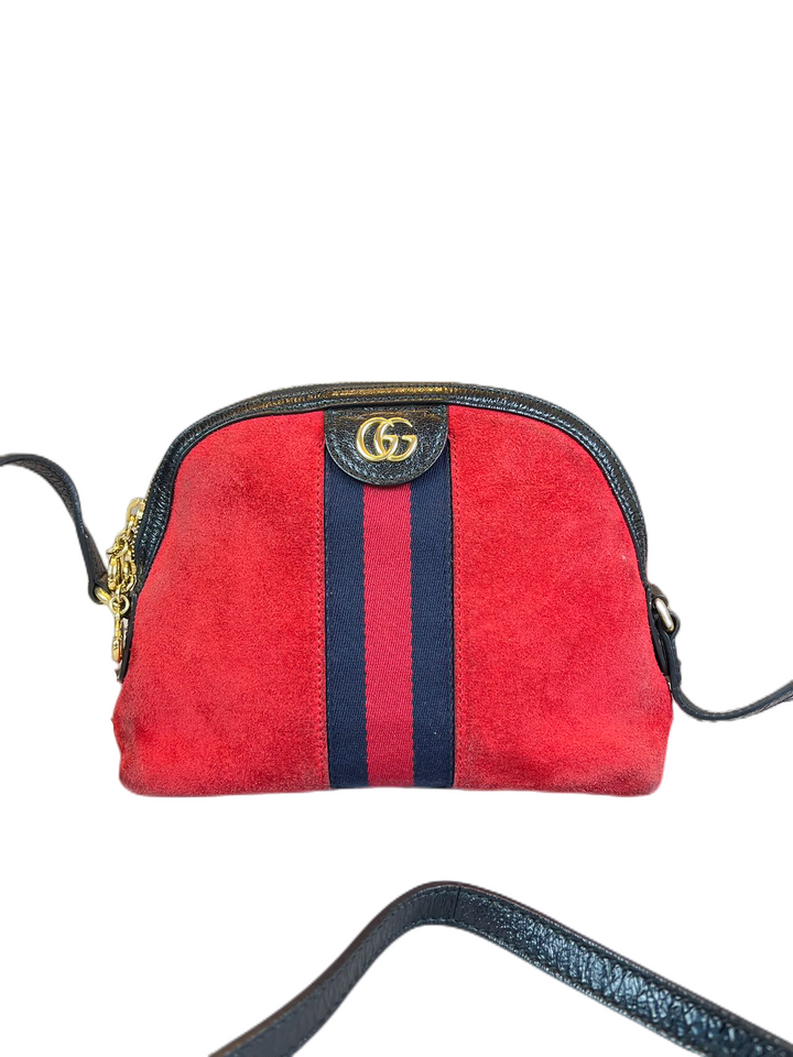 Pre-Owned Gucci Suede ophidia Shoulder Bag Crossbody