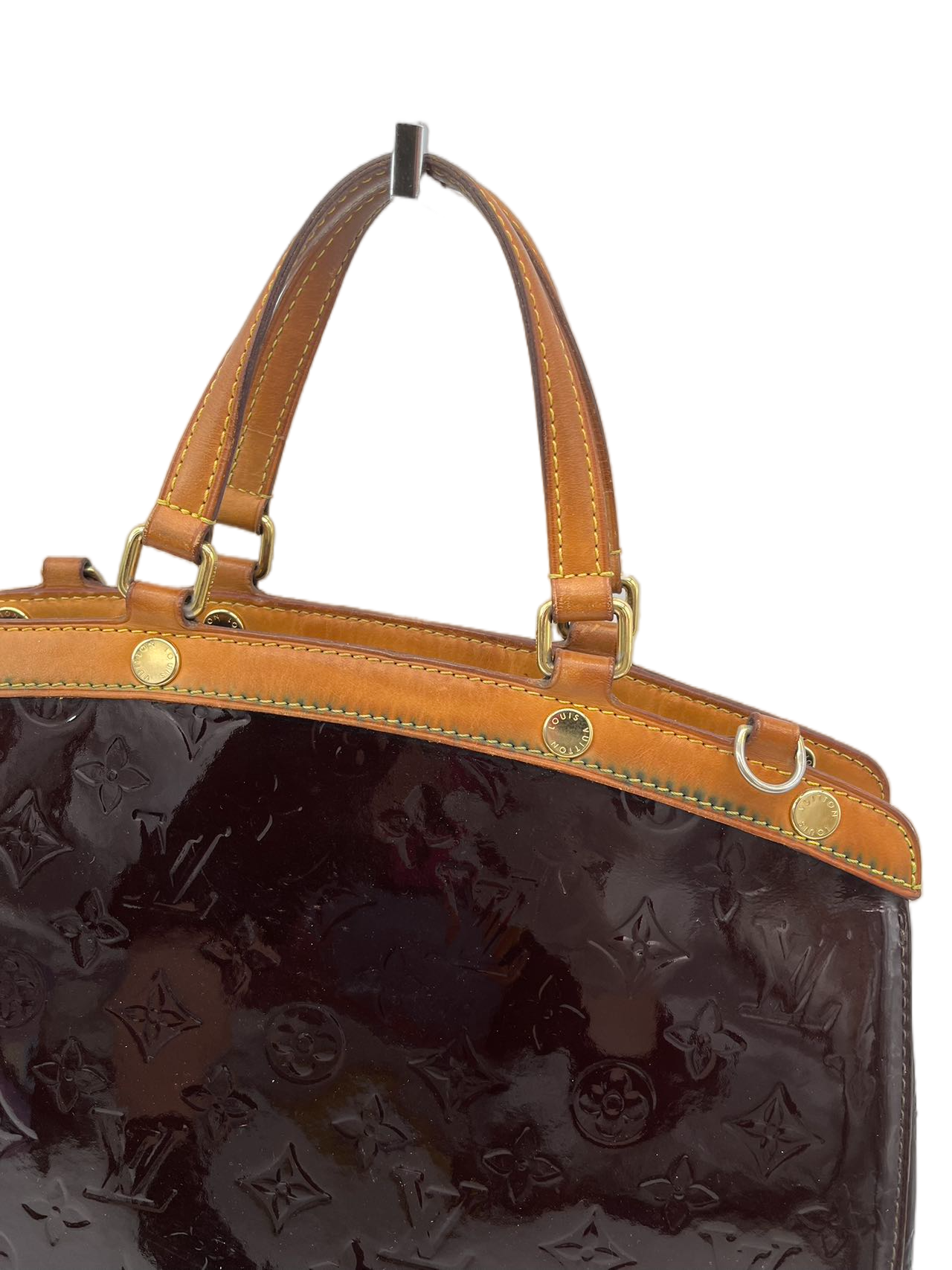 Preloved Louis Vuitton Patent Leather Brea MM Satchel