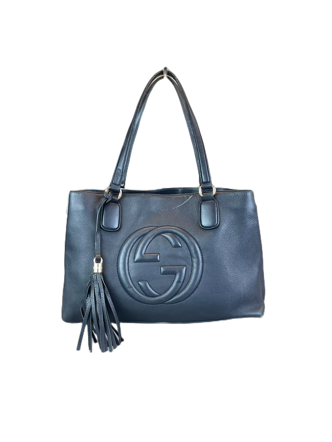 Preloved Gucci GG Logo Navi Blue Shoulder Bag