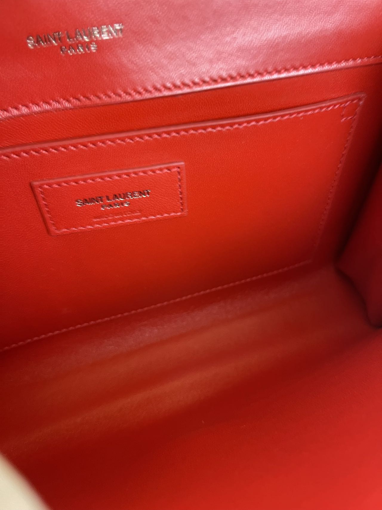 Yves Saint Laurent Velvet Orange Red Kate Shoulder Bag