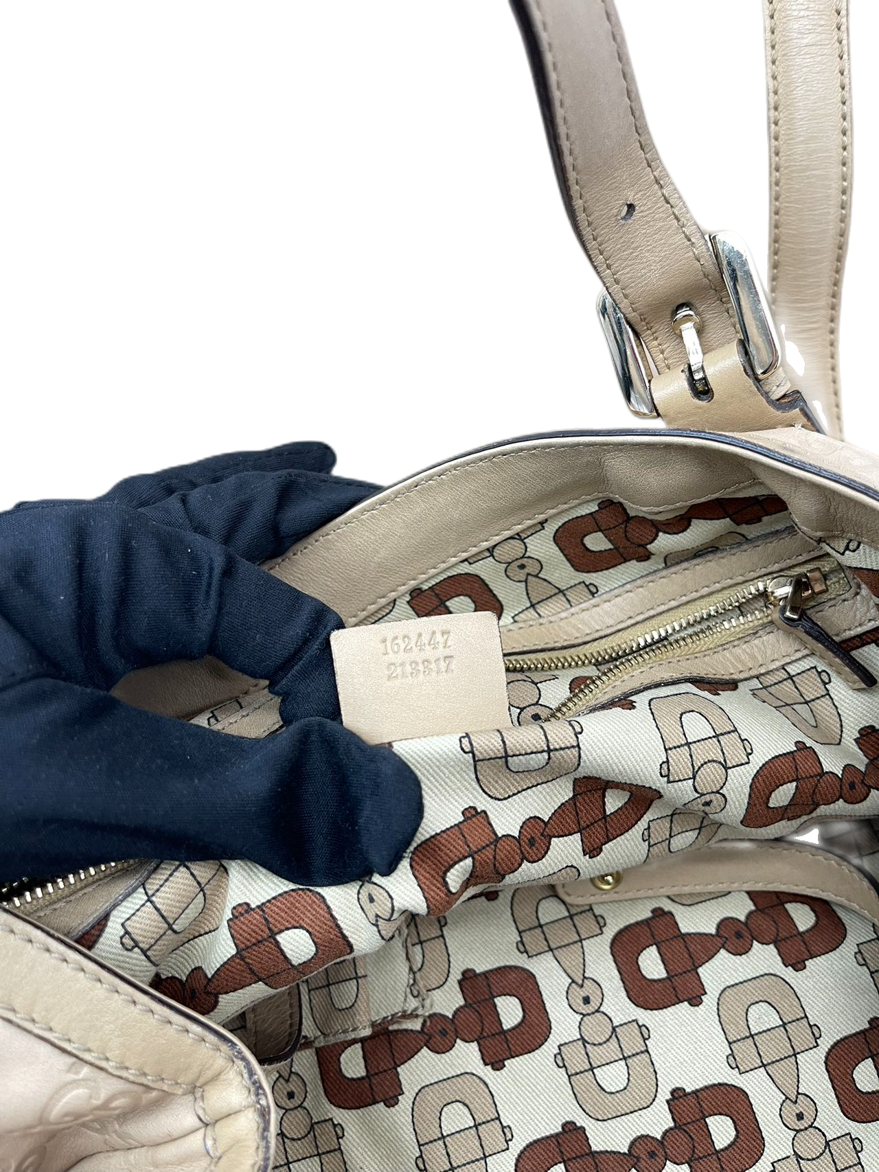 Preloved Gucci GG Logo Printed Totes Shoulder Bag Satchel