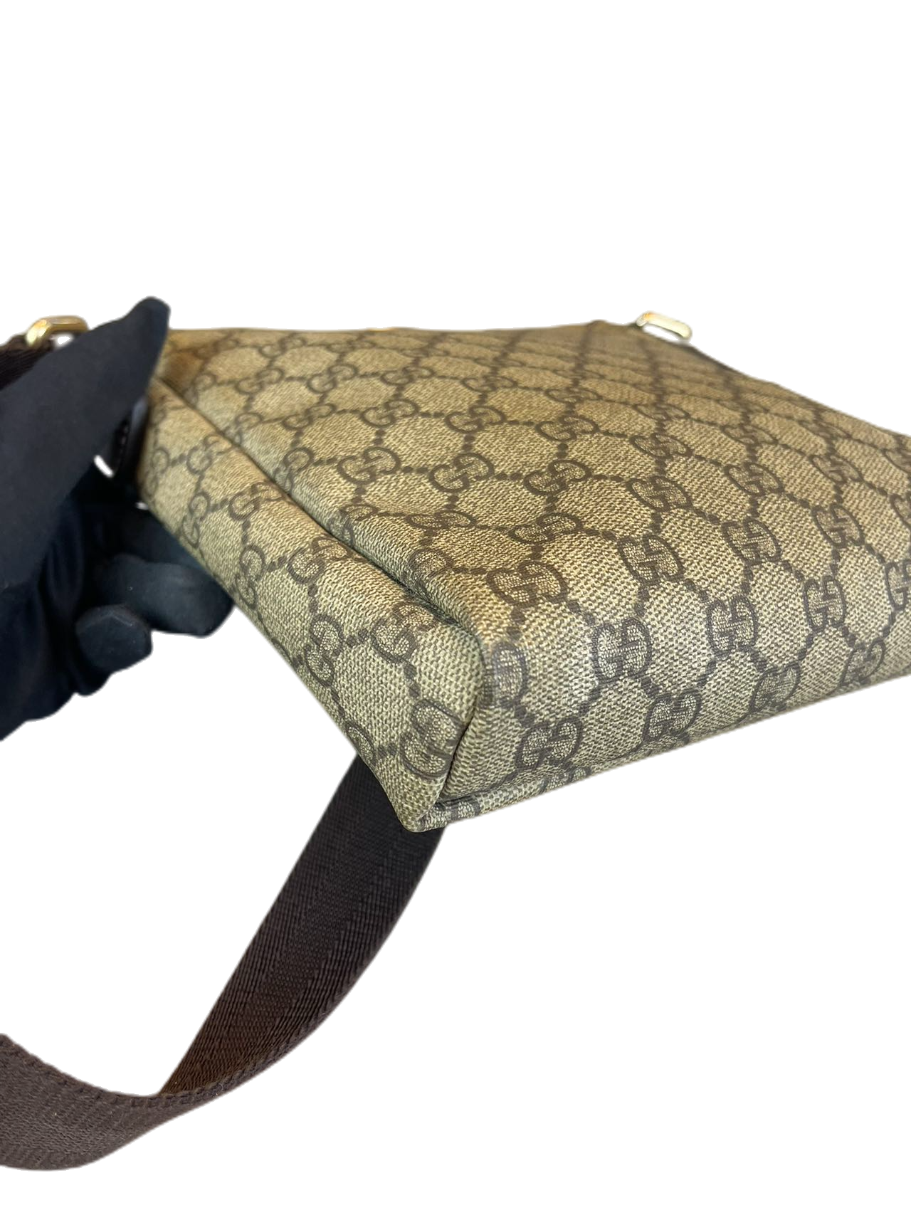 Preloved Gucci GG Logo Printed Small Messenger bag Shoulder Bag