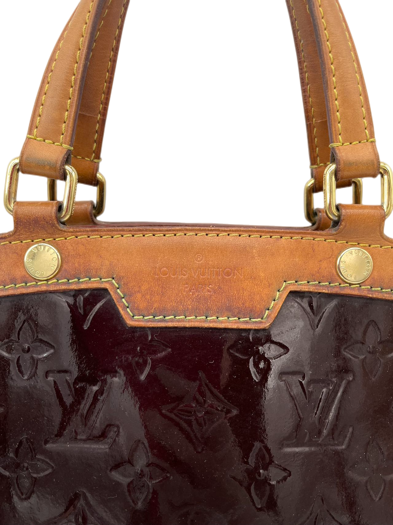 Preloved Louis Vuitton Patent Leather Brea MM Satchel