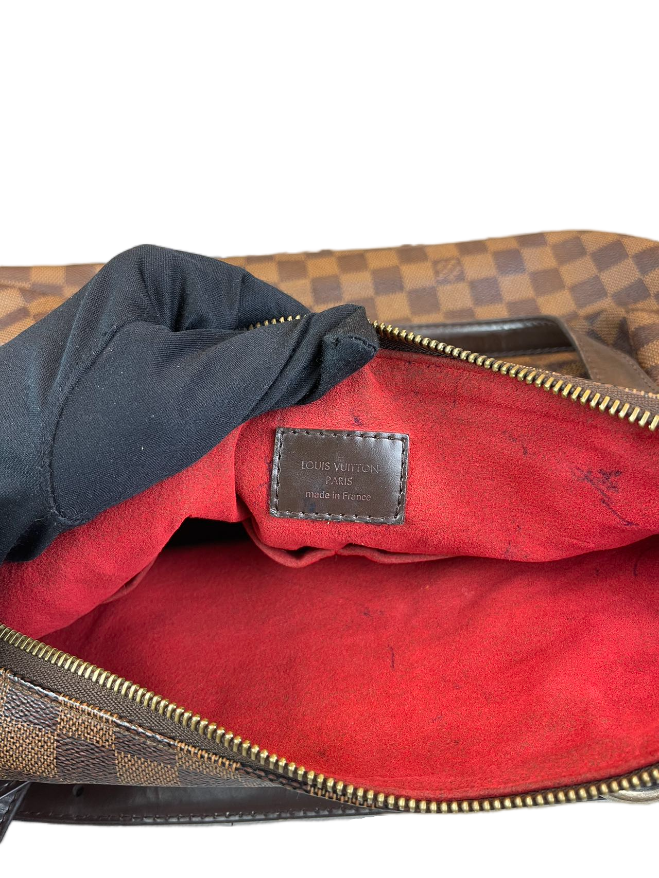 Preloved Louis Vuitton Damier Ebene Evora Shoulder Bag