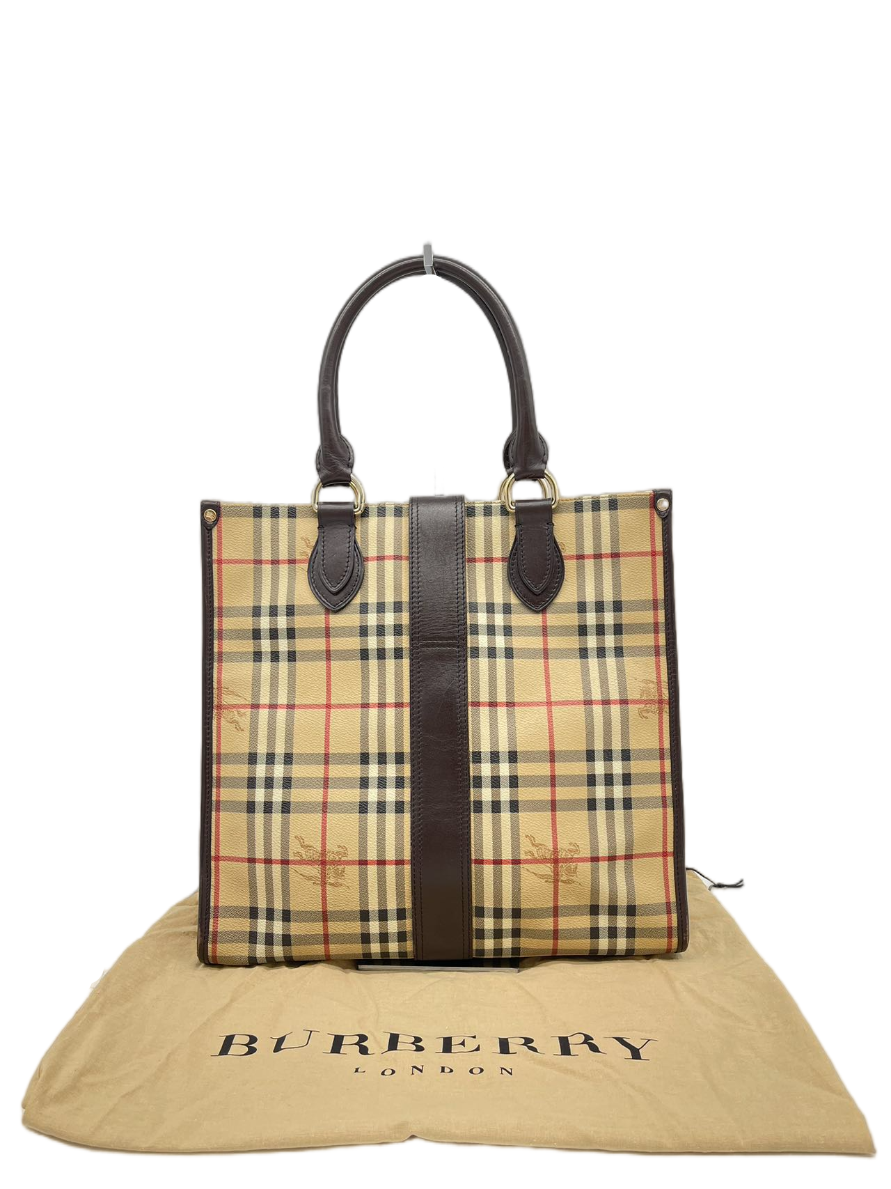 Preloved Burberry Signature Logo Totes Satchel Handbag