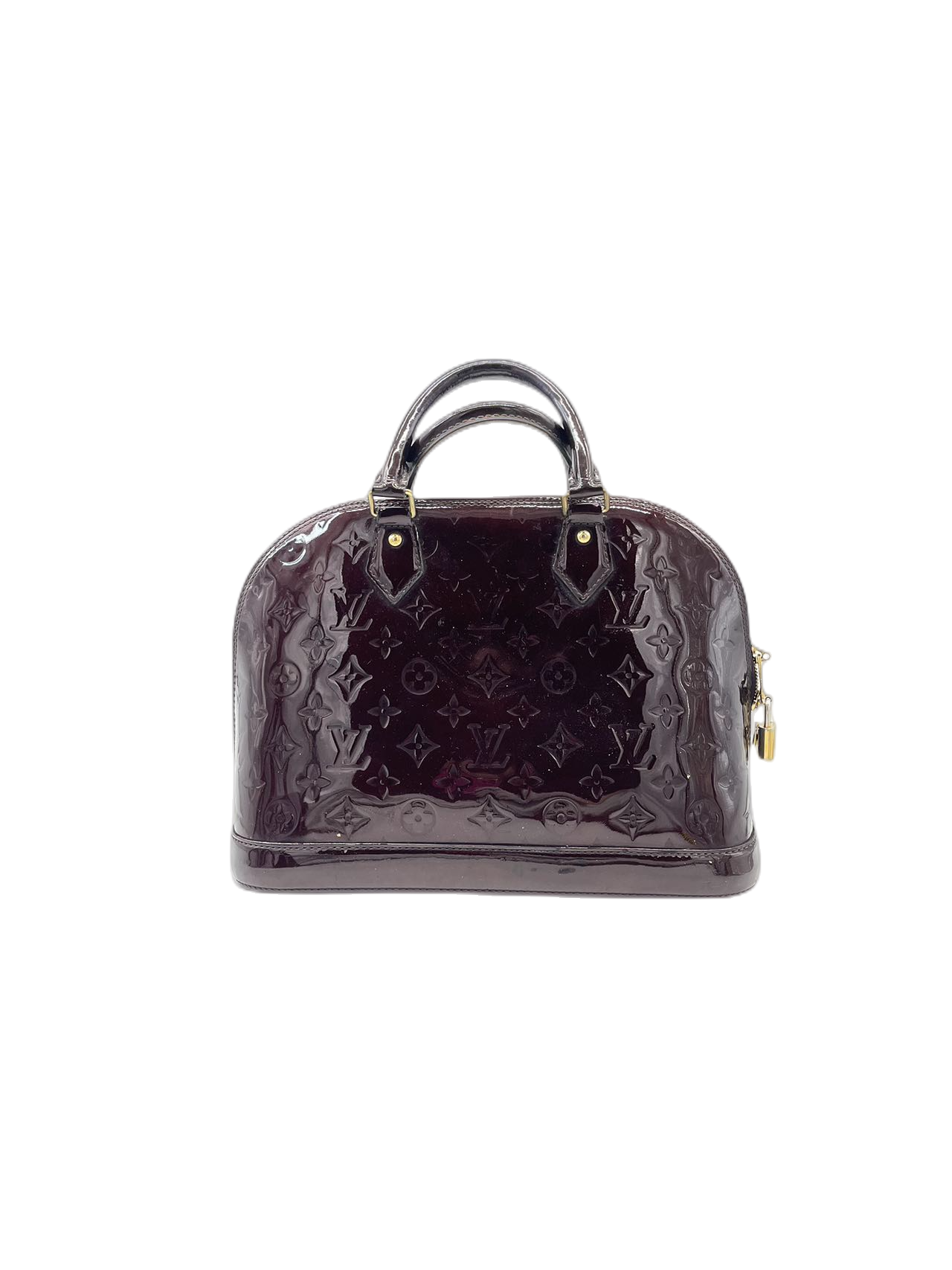 Preloved Louis Vuitton Patent Leather Alma MM Satchel