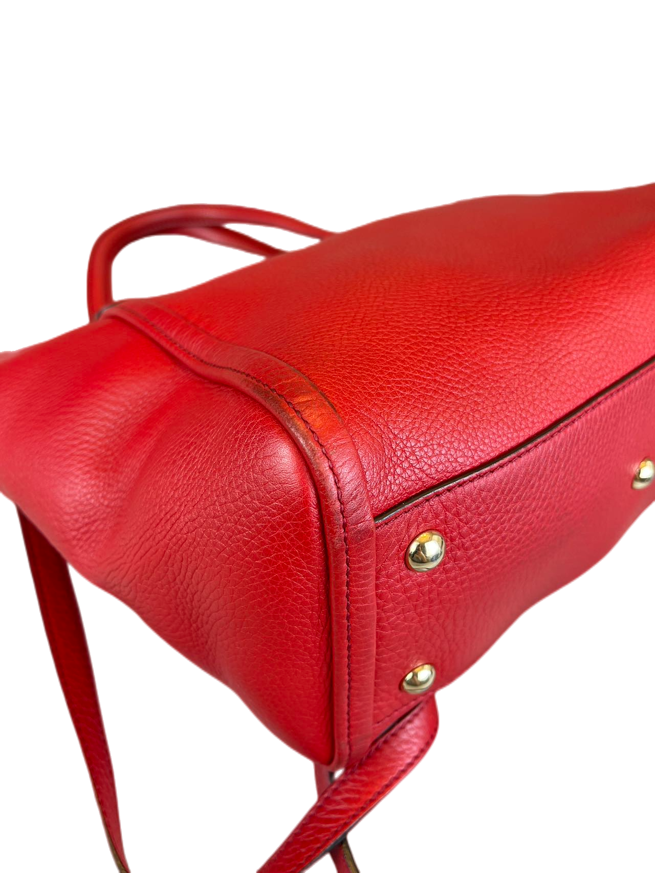 Preloved Gucci GG Logo Red Leather Soho Shoulder Bag