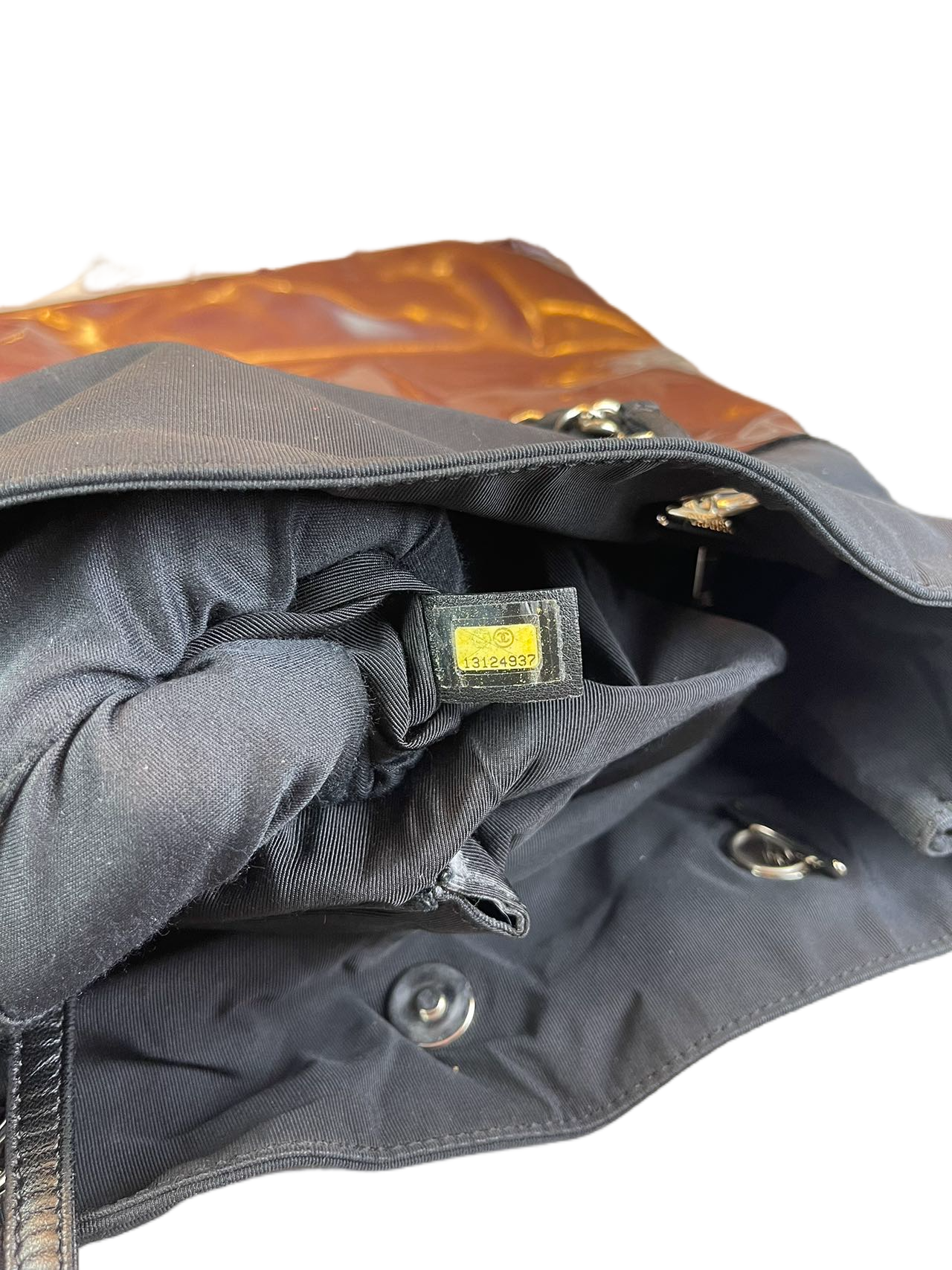 Preloved CHANEL Patent Leather C Logo Shoulder Bag Satchel