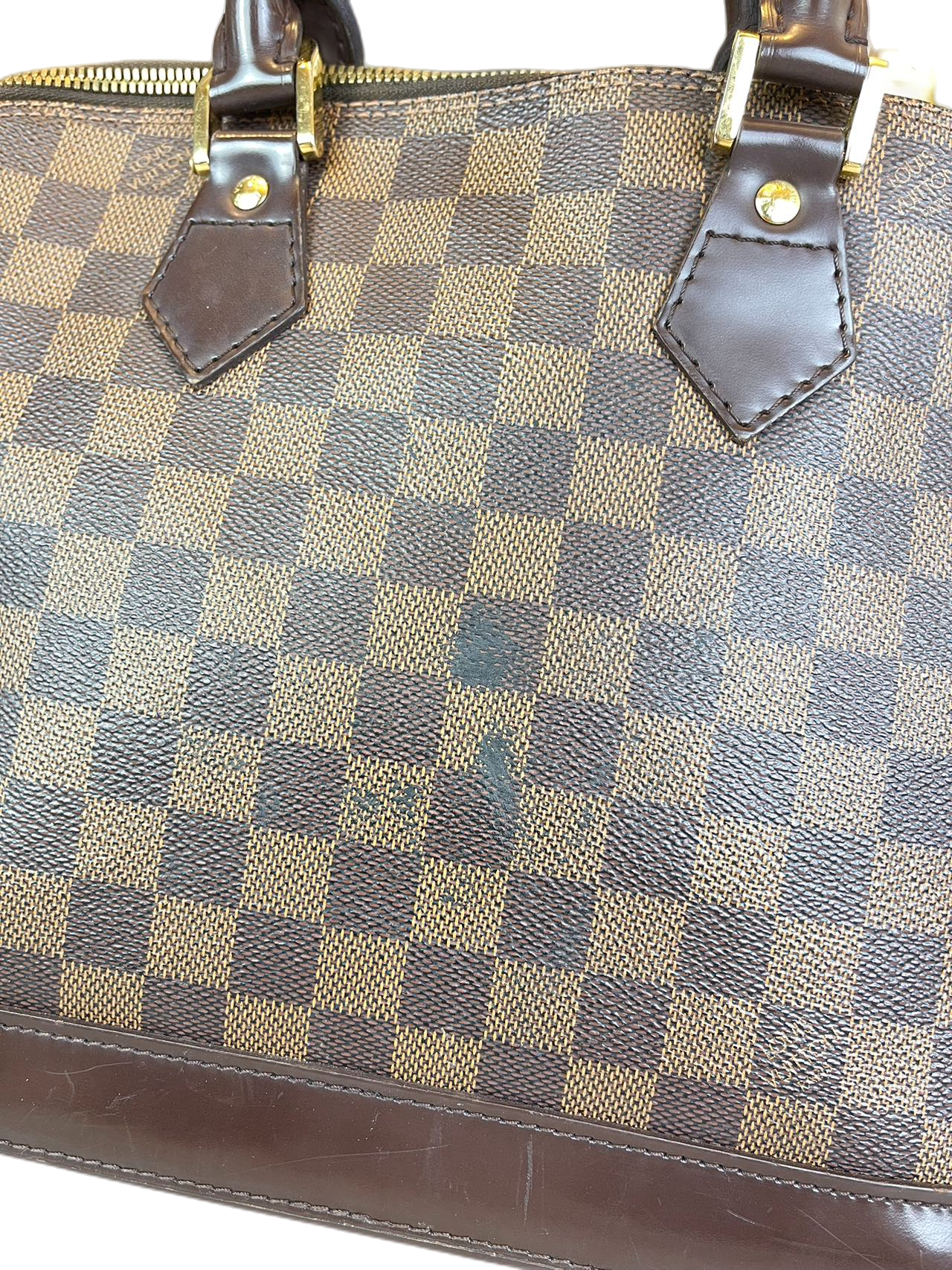 Preloved Louis Vuitton Damier Ebene Alma PM Satchel Handbag