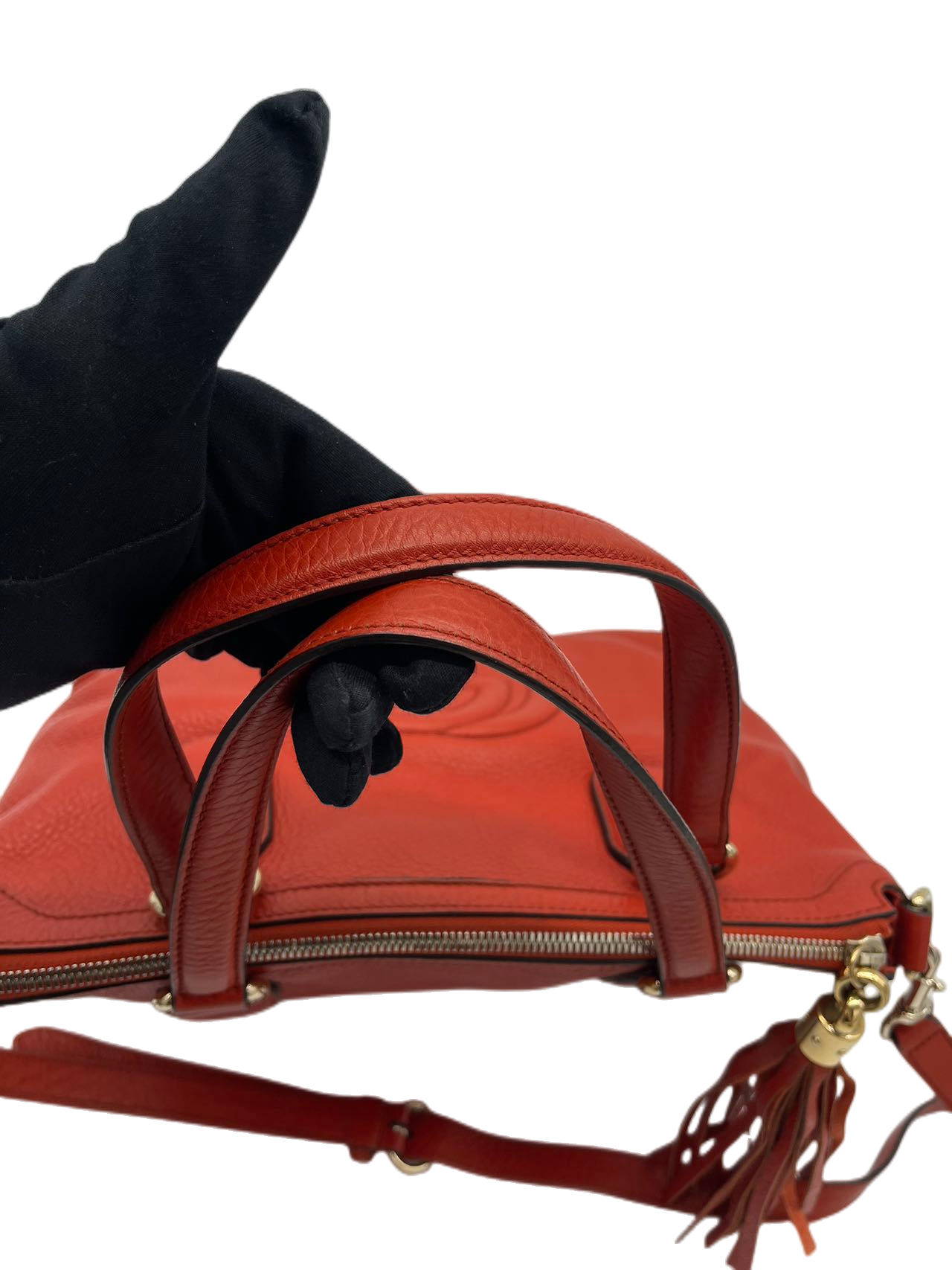 Preloved Gucci GG Logo Leather Soho Tote Shoulder Bag