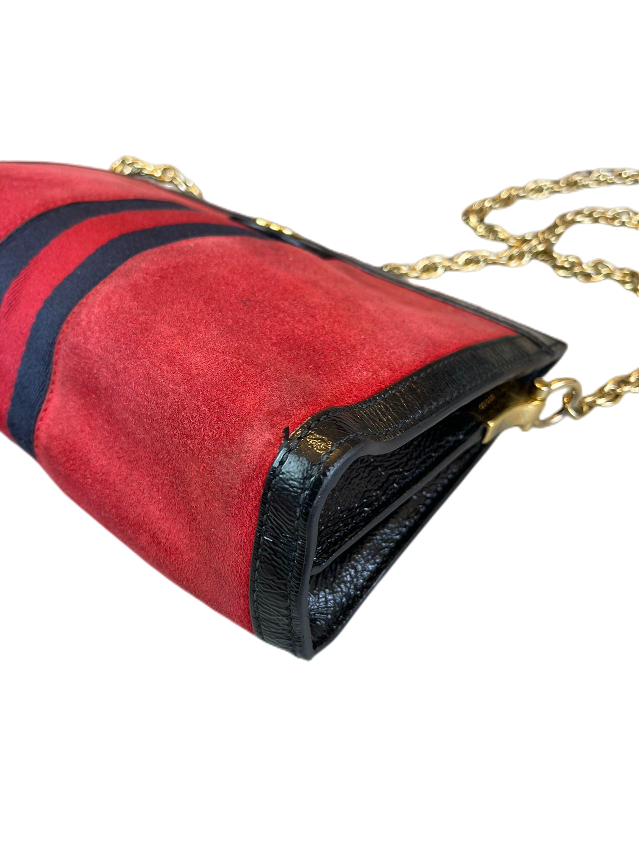 Preloved Gucci GG Logo Suede Ophidia Chain Shoulder Bag