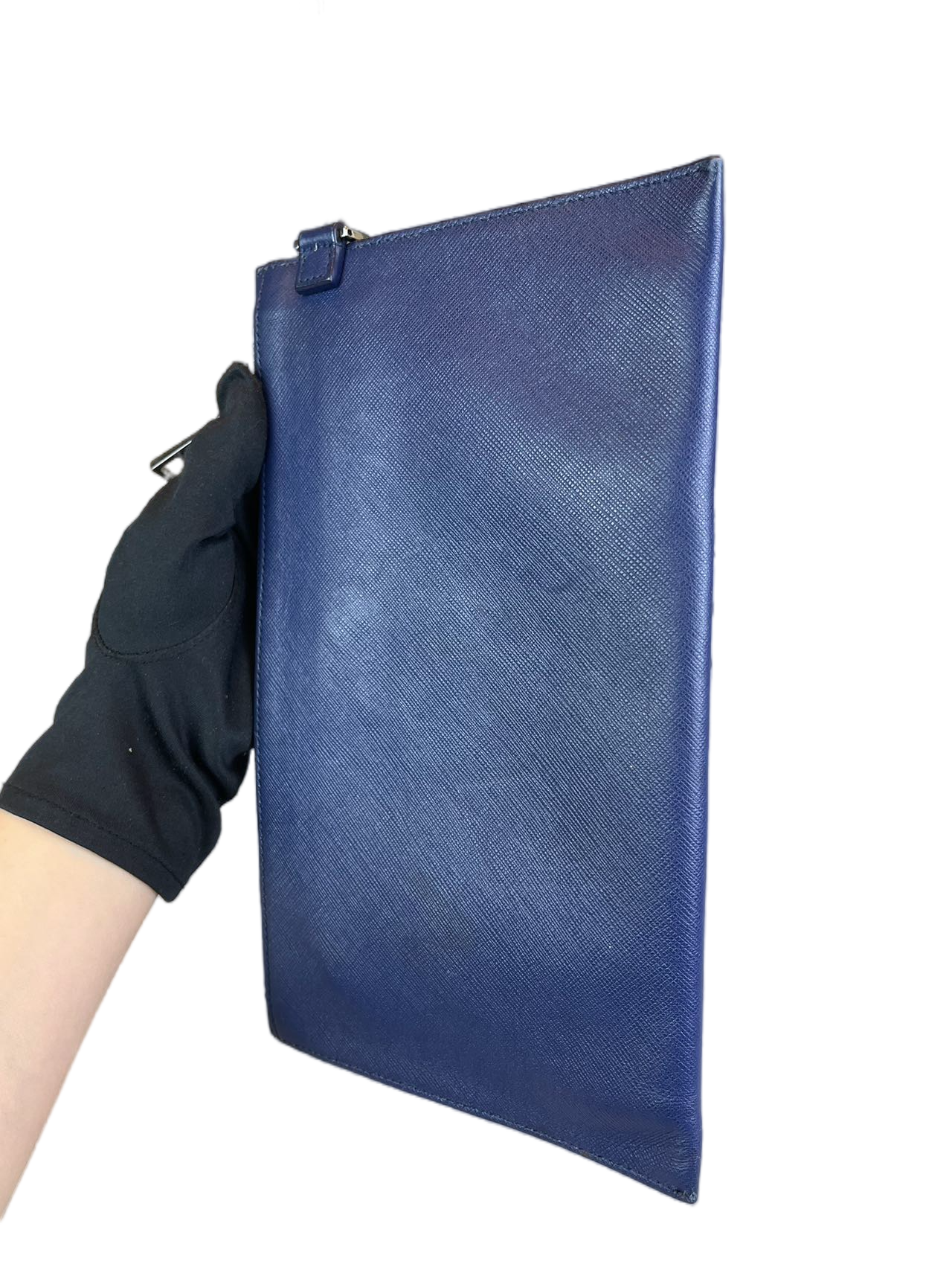 Versace Blue leather Clutches Handbag