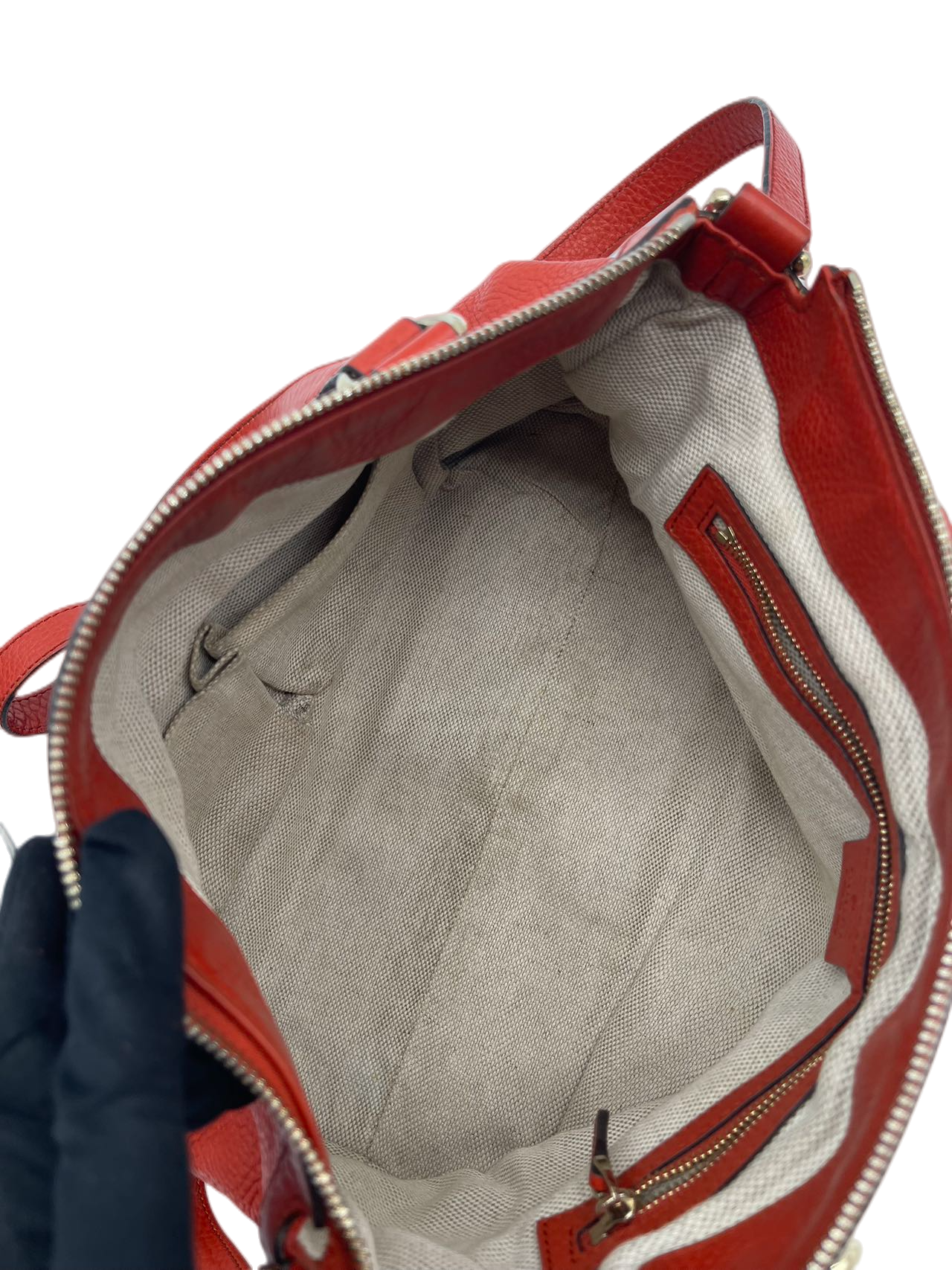 Preloved Gucci GG Logo Leather Soho Tote Shoulder Bag