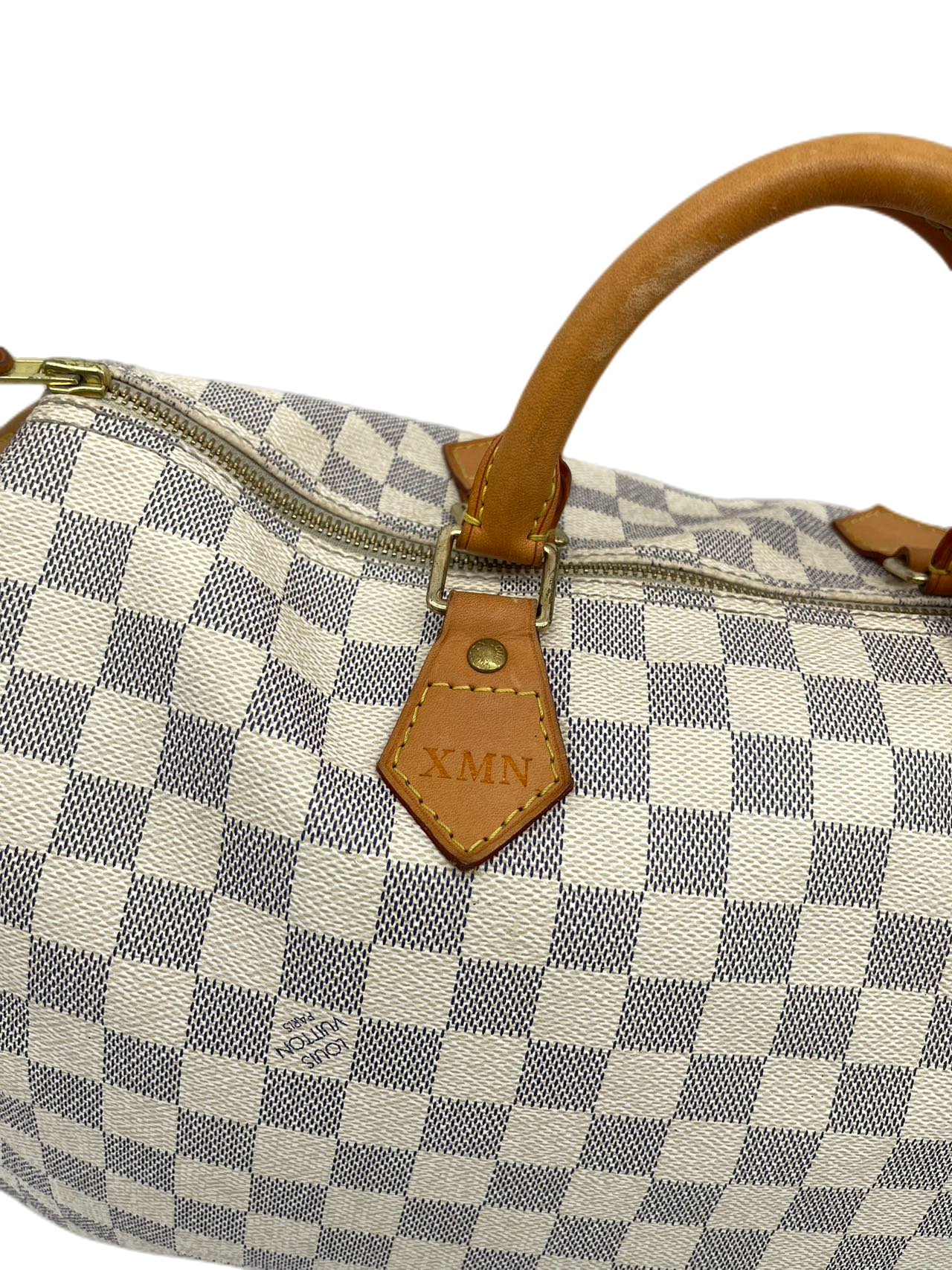 Preloved Louis Vuitton Damier Azur Speedy 35 Satchel Handbag