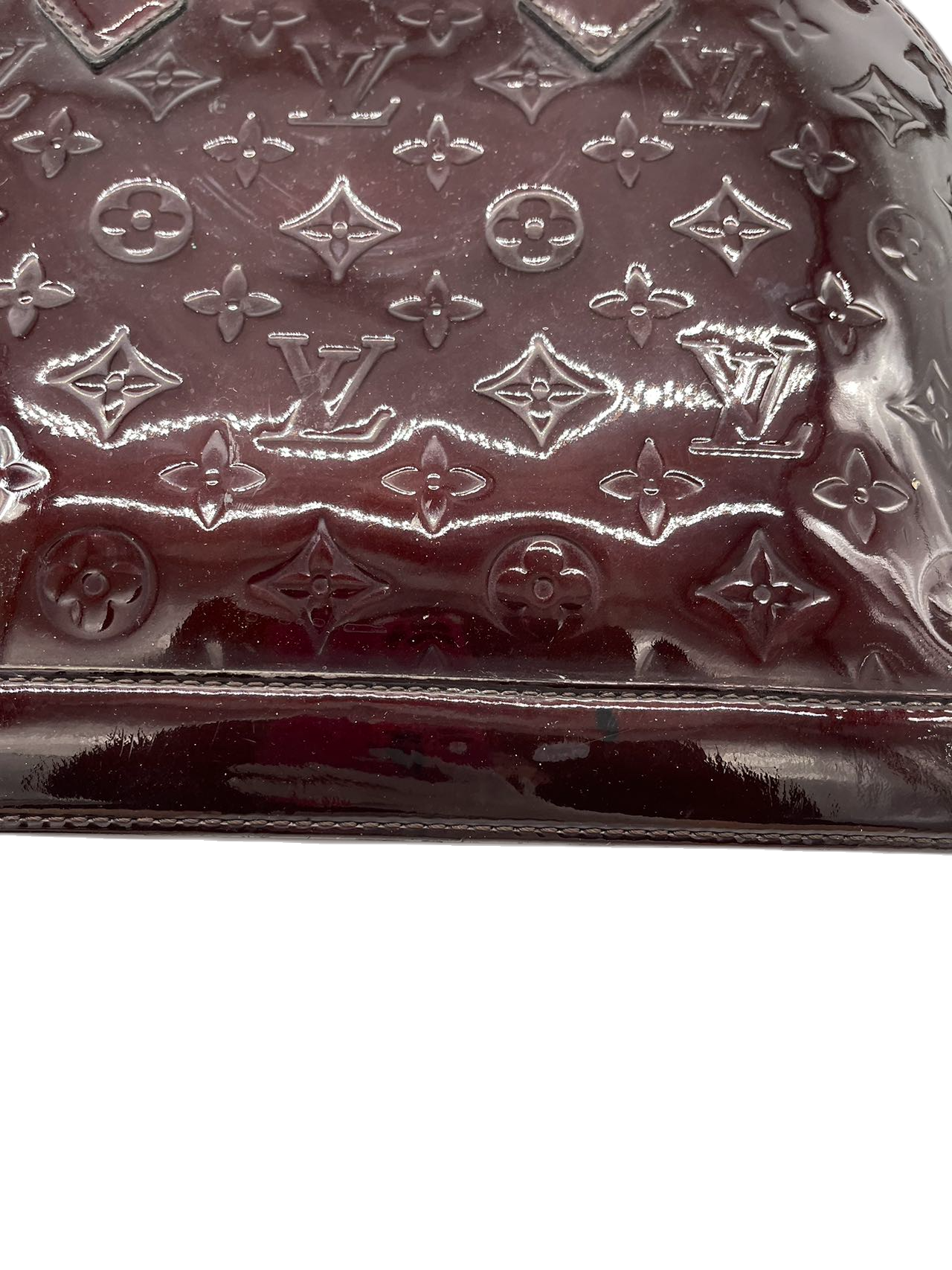 Preloved Louis Vuitton Patent Leather Alma MM Satchel