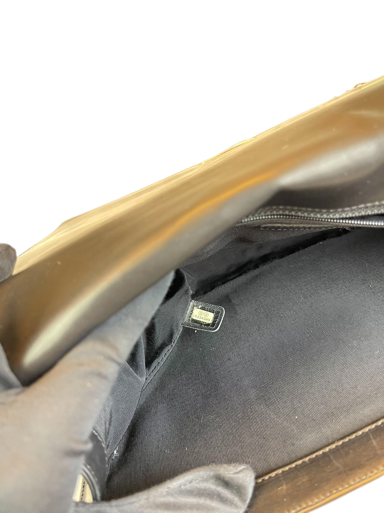 Preloved Chanel Black Leather XL Boy Bag Shoulder Bag