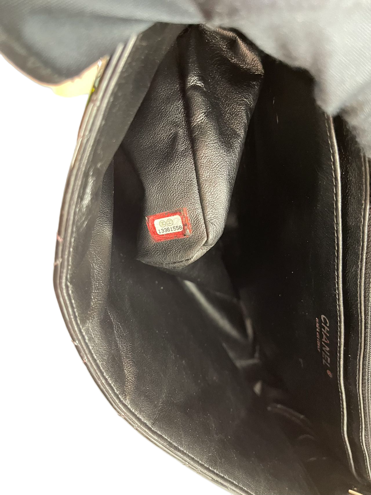 Preloved CHANEL Black Patent Leather Jumbo Classic Flap Shoulder Bag