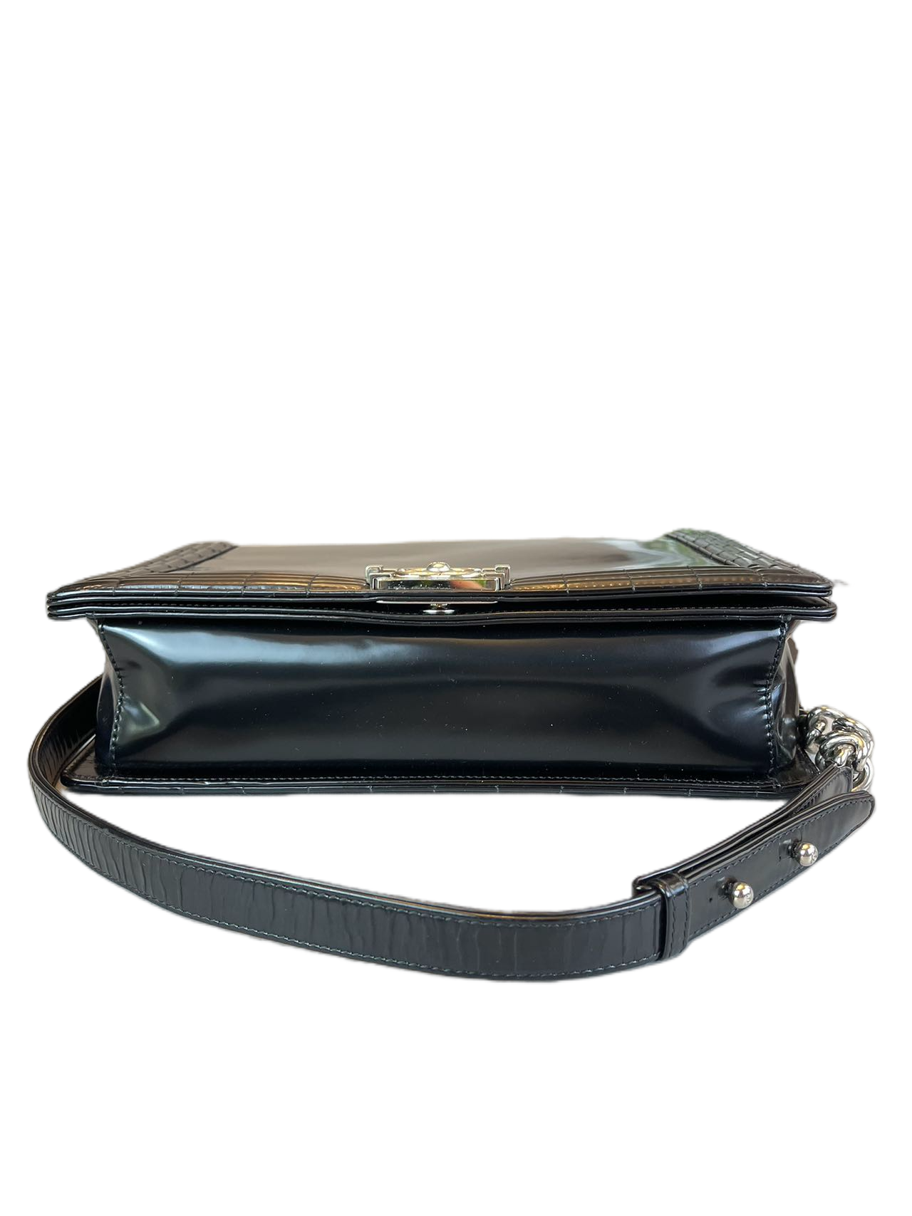 Preloved Chanel Black Leather XL Boy Bag Shoulder Bag
